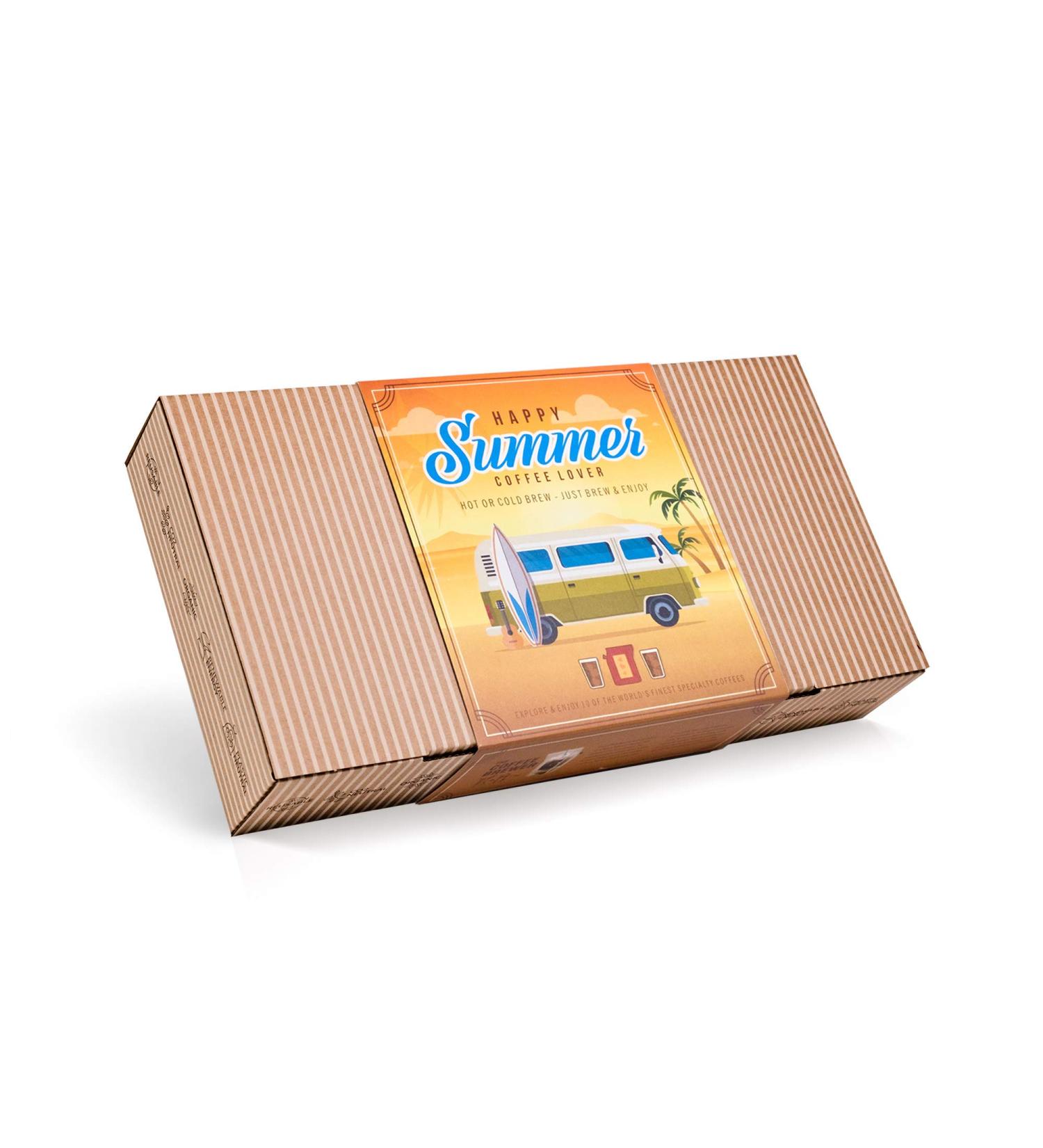 Gourmet Summer Coffee Gift Set - 10 World's Finest Single Estate Coffees | Specialty & Organic | Hamper Style Letterbox Gift for Him & Her - Buy Online on GoSupps.com