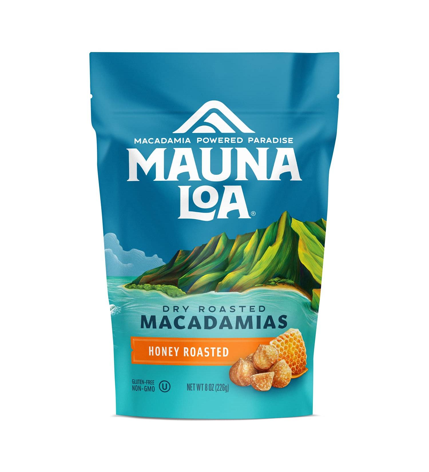 Mauna Loa Honey Roasted Macadamias - 8 oz | Dry Roasted Nut Snack - Buy Online on GoSupps.com
