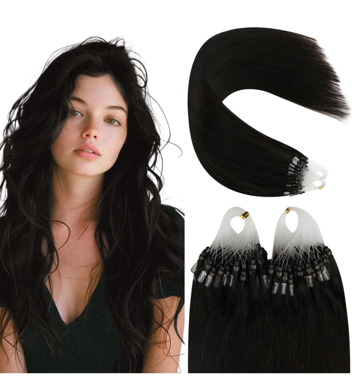 Buy Youngsee Microring Extensions | 40cm Real Hair Brown Micro Loop Extensions | Remy Hair #2 50g - Buy Online on GoSupps.com