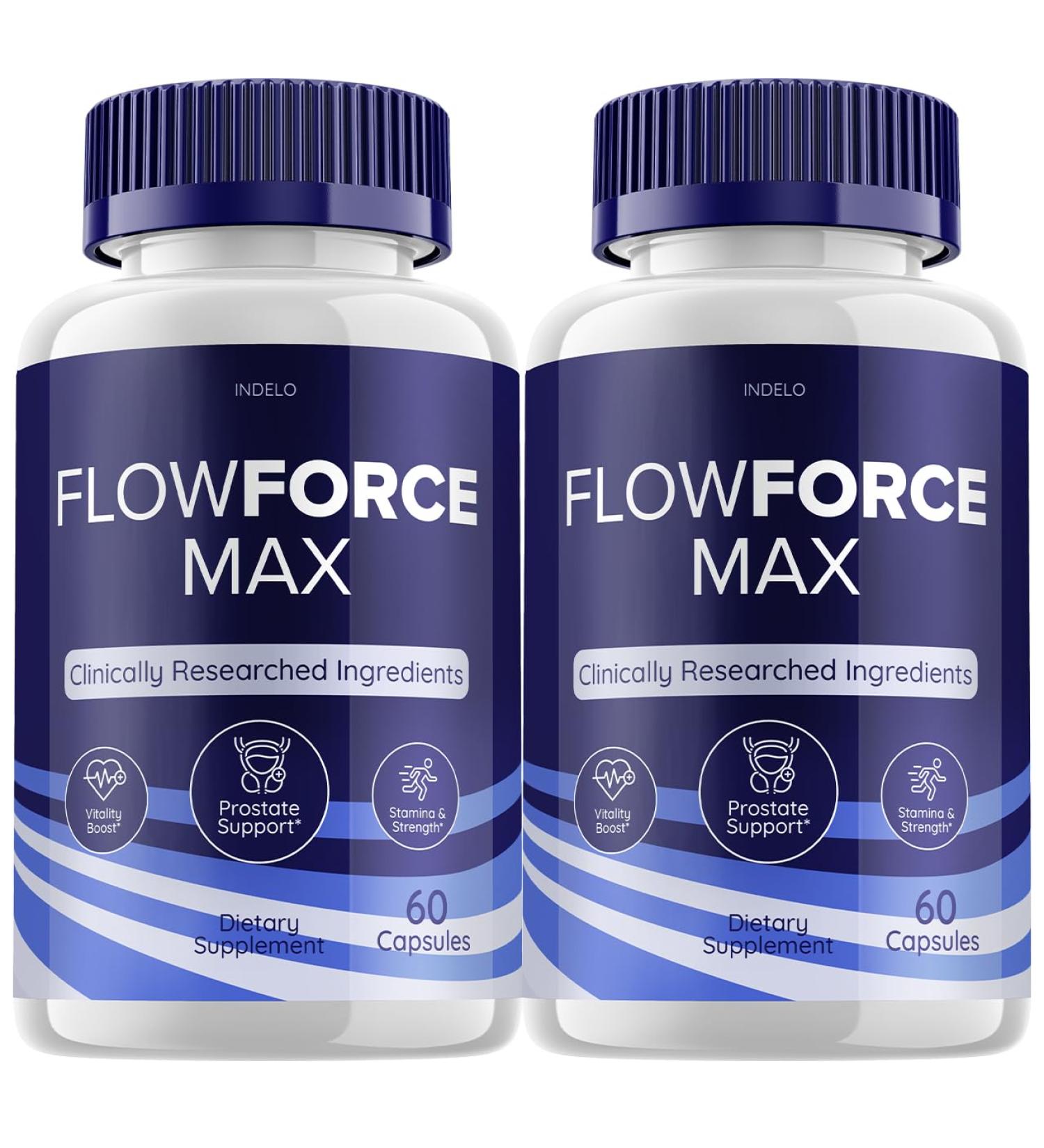 (2 Pack) FlowForce Max Supplement Advanced Energy Supplement for Men Flow Force Max Supplements Flowforce Max for Men Health Supplement FlowForce Max Reviews (120 Capsules)