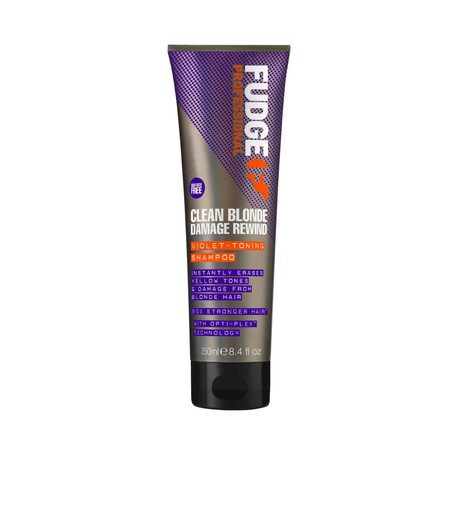 Fudge Clean Blonde Damage Rewind Violet-Toning Shampoo 8.4 oz - Ultimate Hair Repair and Toning Solution - Buy Online on GoSupps.com