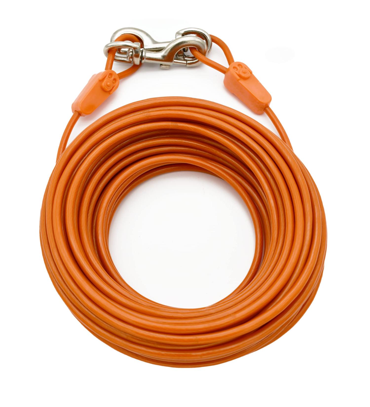 IntellileaSh 2.5m Mooring Cable for Large Dogs - Strong Safe & Durable Tension Belts up to 113kg - Weather-Resistant Aircraft Cable for Outdoor Use - Buy Online on GoSupps.com