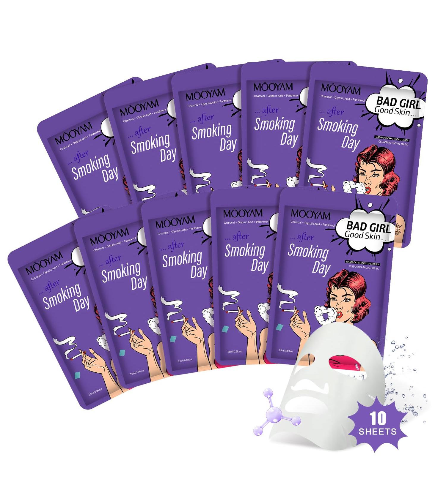 Sheet Mask Nourishing Moisturising Hyaluronic Acid Mask Skincare Korea Cosmetics Mask Ingredients For all skin types (Bamboo charcoal) - Buy Online on GoSupps.com