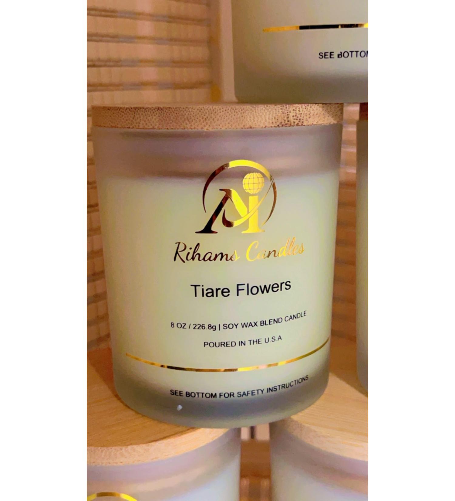 Rihams Candles Tiare Flower Scented Candle White RihamsTiare08