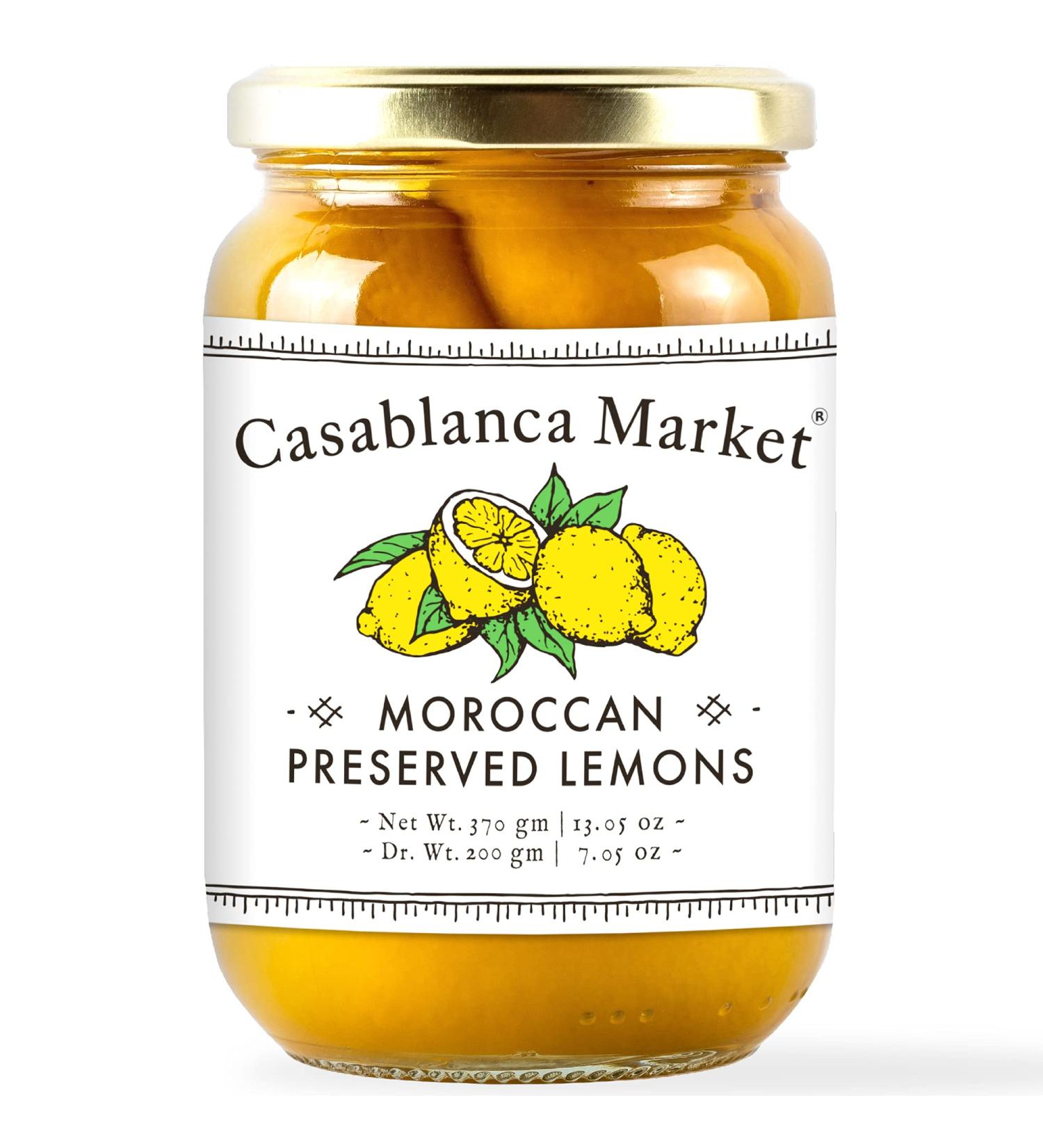 Authentic Moroccan Preserved Lemons - Non-GMO, Whole Lemons for Couscous & Tagine Pot (13oz) - Buy Online on GoSupps.com