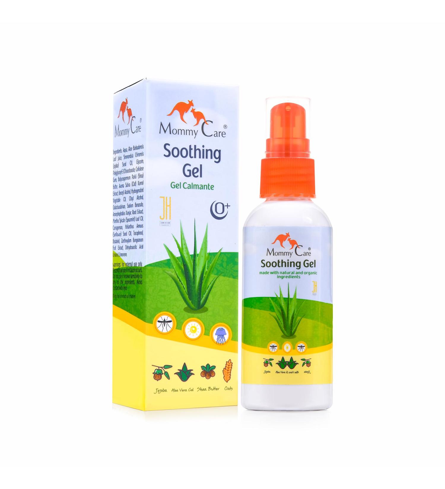 Mommy Care Soothing Gel Aloe Vera Formula for Fast-Acting Sunburn & Bug Bite Relief Cooling & Calming Skincare Solution 70 ml / 2.03 fl oz - Buy Online on GoSupps.com