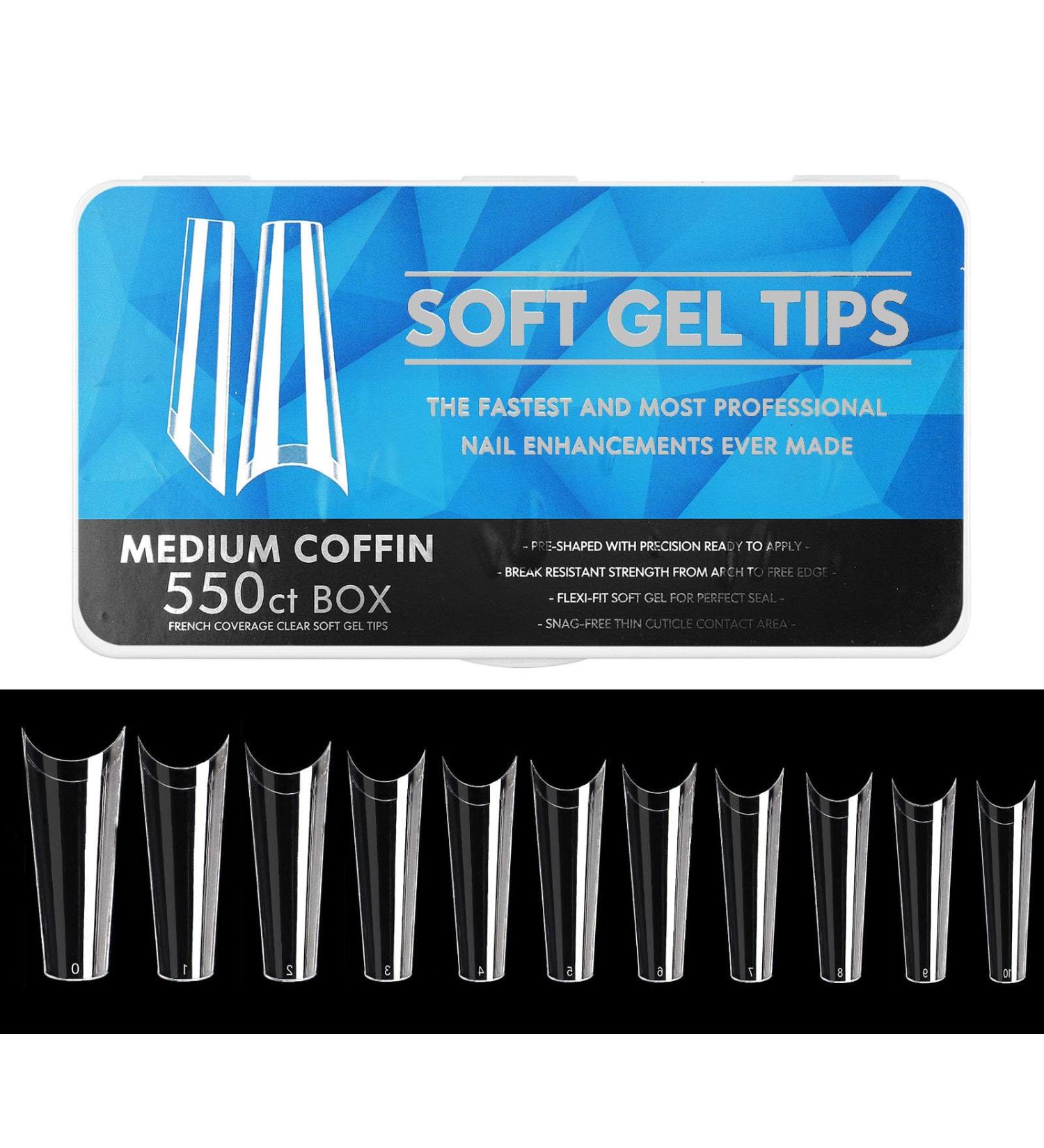 Nail Art Nail Piece Medium and Long Full Set of Transparent Pressure Nail Soaked Soft Gel Nail Tip Extension Professional Acrylic Fake Nails (duanniu) - Buy Online on GoSupps.com