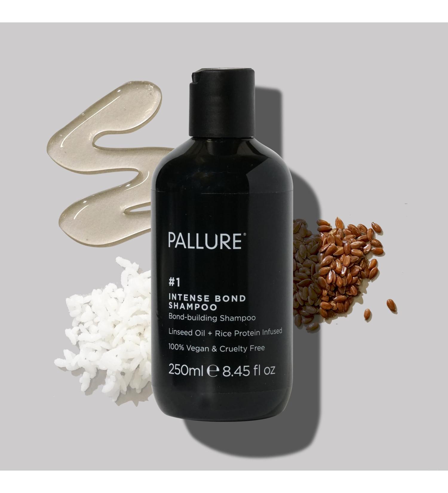 Pallure No. 1 Intense Bond Building Hair Repair Shampoo | Thicker & Fuller Hair with Linseed Oil & Rice Protein | 250ml - International Shipping Available - Buy Online on GoSupps.com