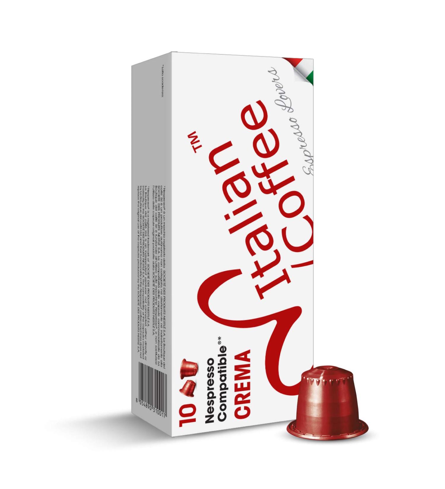 100 Delicitaly pods compatible with Nespresso machines Italian Expresso capsules (Crema) Crema 100 pods 100 count (Pack of 1) - Buy Online on GoSupps.com