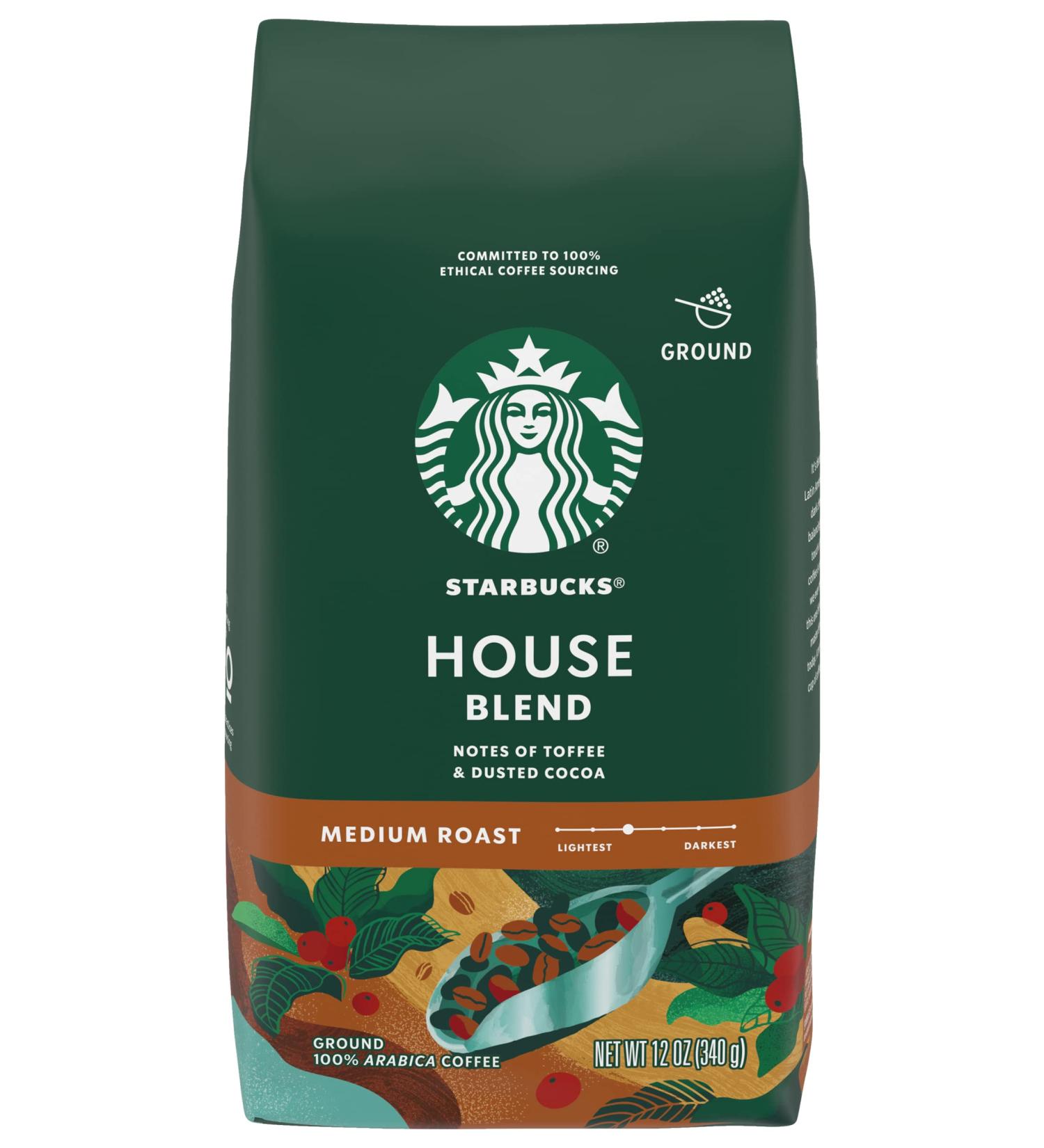 Starbucks Decaf Ground Coffee - House Blend - Medium Roast - 340 g - Buy Online on GoSupps.com