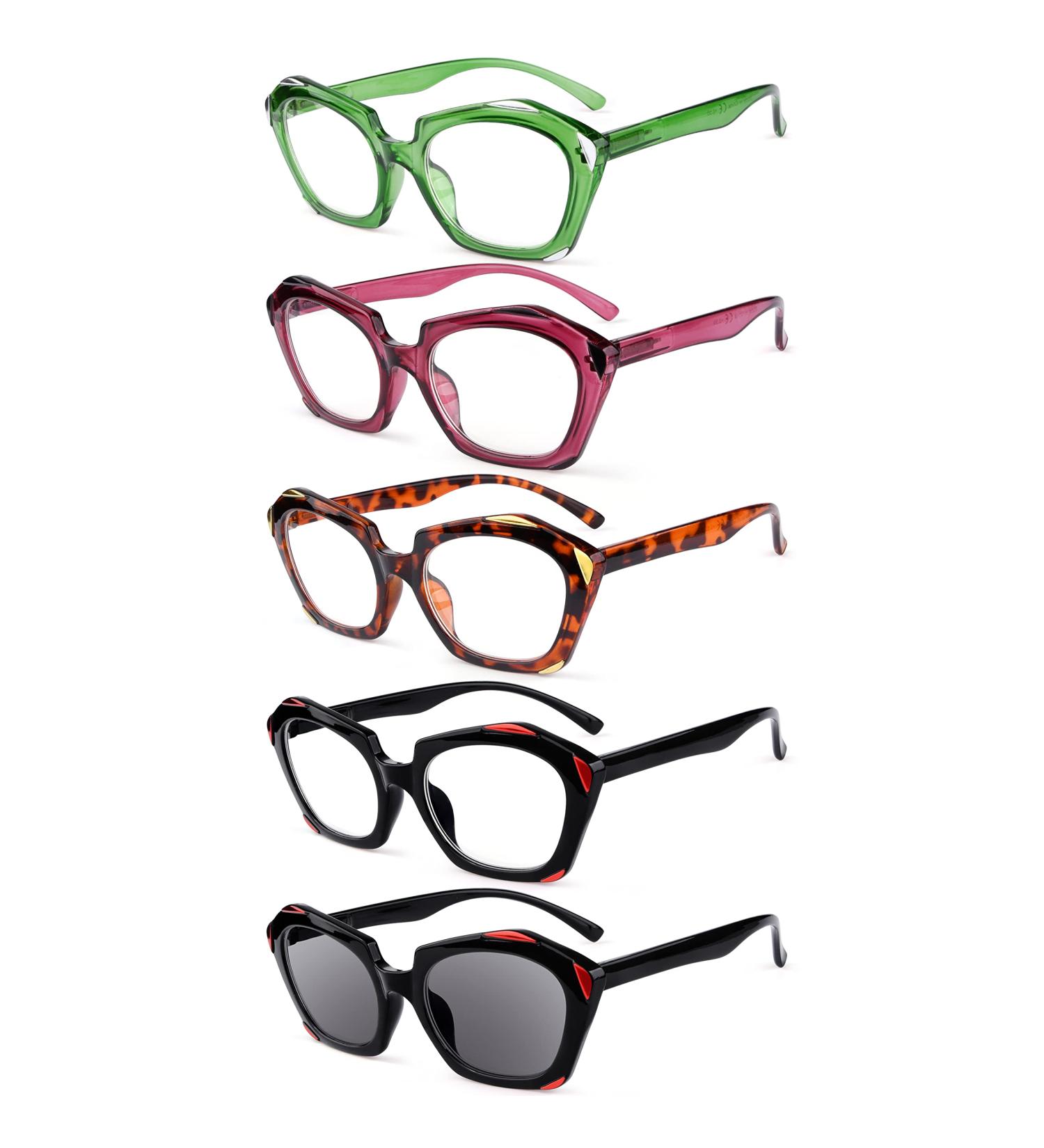 Eyekepper 5 Pack Reading Glasses for Women - Oval Lens +3.00 | Stylish & Comfortable Design | Mix Colors - Buy Online on GoSupps.com