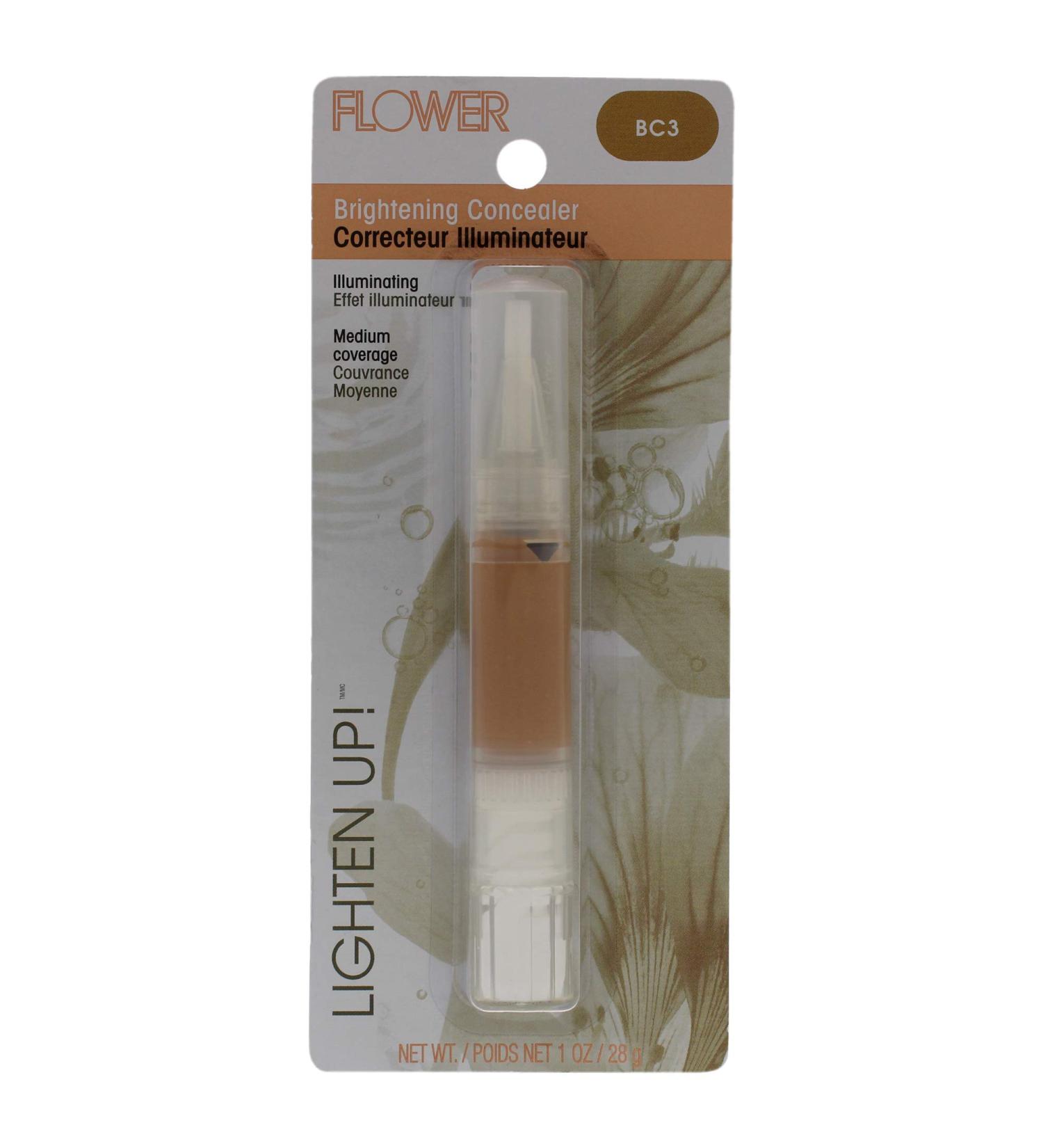 FLOWER BEAUTY  Lighten Up Brightening Concealer  BC3  1 Ounce BC3 1 Ounce (Pack of 1)