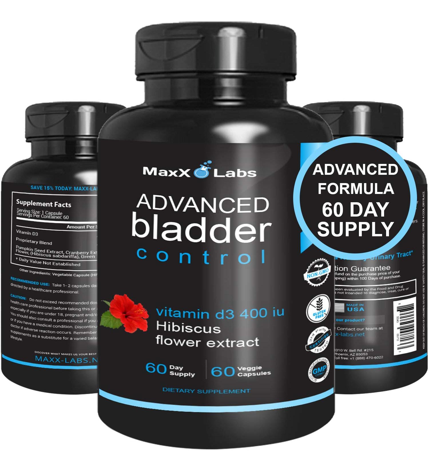 Overactive Bladder Control Pills for Women - Cranberry, Pumpkin Seed Extract & Vitamin D3 Blend - Supports Urinary Tract Health - 60 Capsules - Buy Online on GoSupps.com