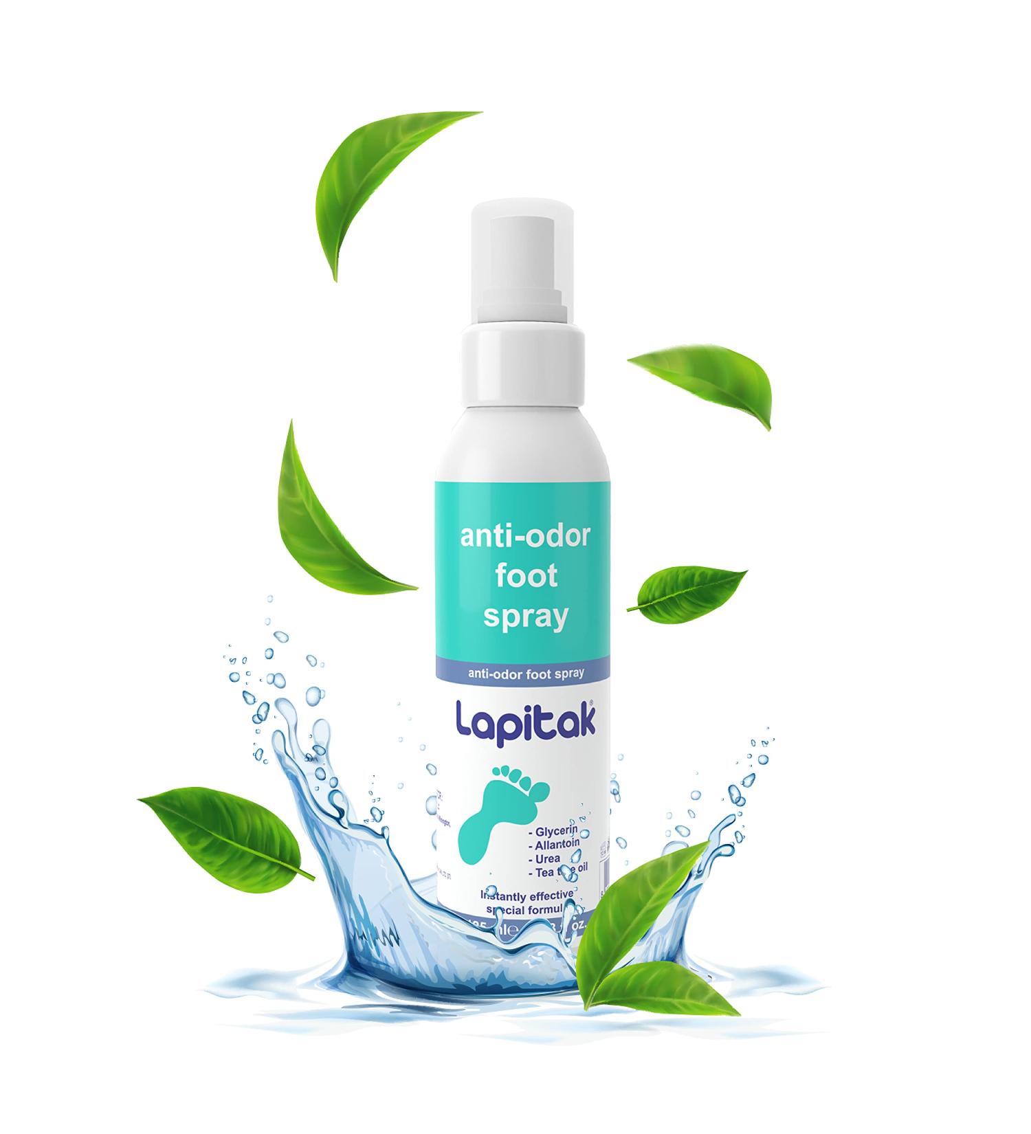 Lapitak Shoe Deodorizer and Foot Spray - Odor Eliminator with Allantoin and Tea Tree Oil - 4.2 OZ - Buy Online on GoSupps.com