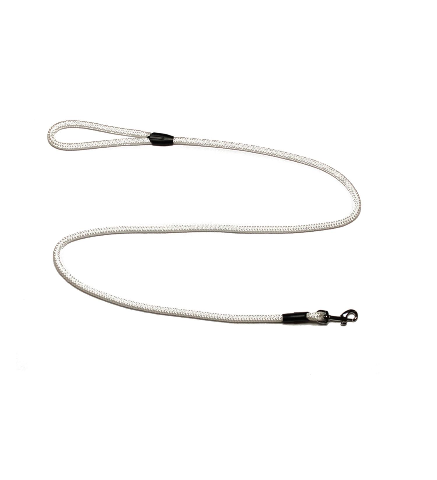 Leash - Rope leash with hand loop Basic 10mm 27 colours 7 lengths (1.55 m white) 1.55 m White