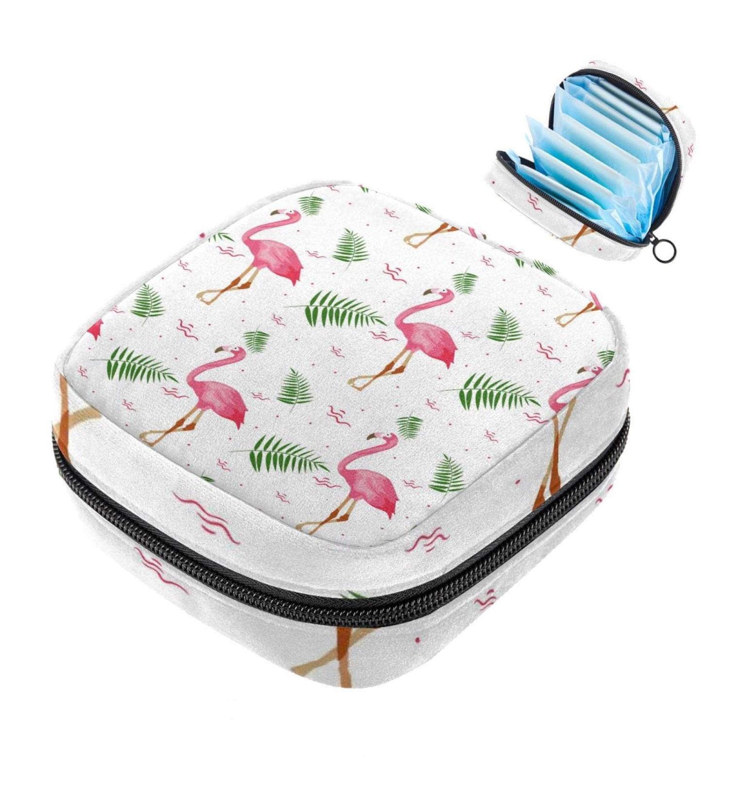 Shop Pink Flamingo Summer Sanitary Napkins & Menstrual Cup Pocket - Perfect for Women & Teens | Eco-Friendly & Convenient Storage - Buy Online on GoSupps.com