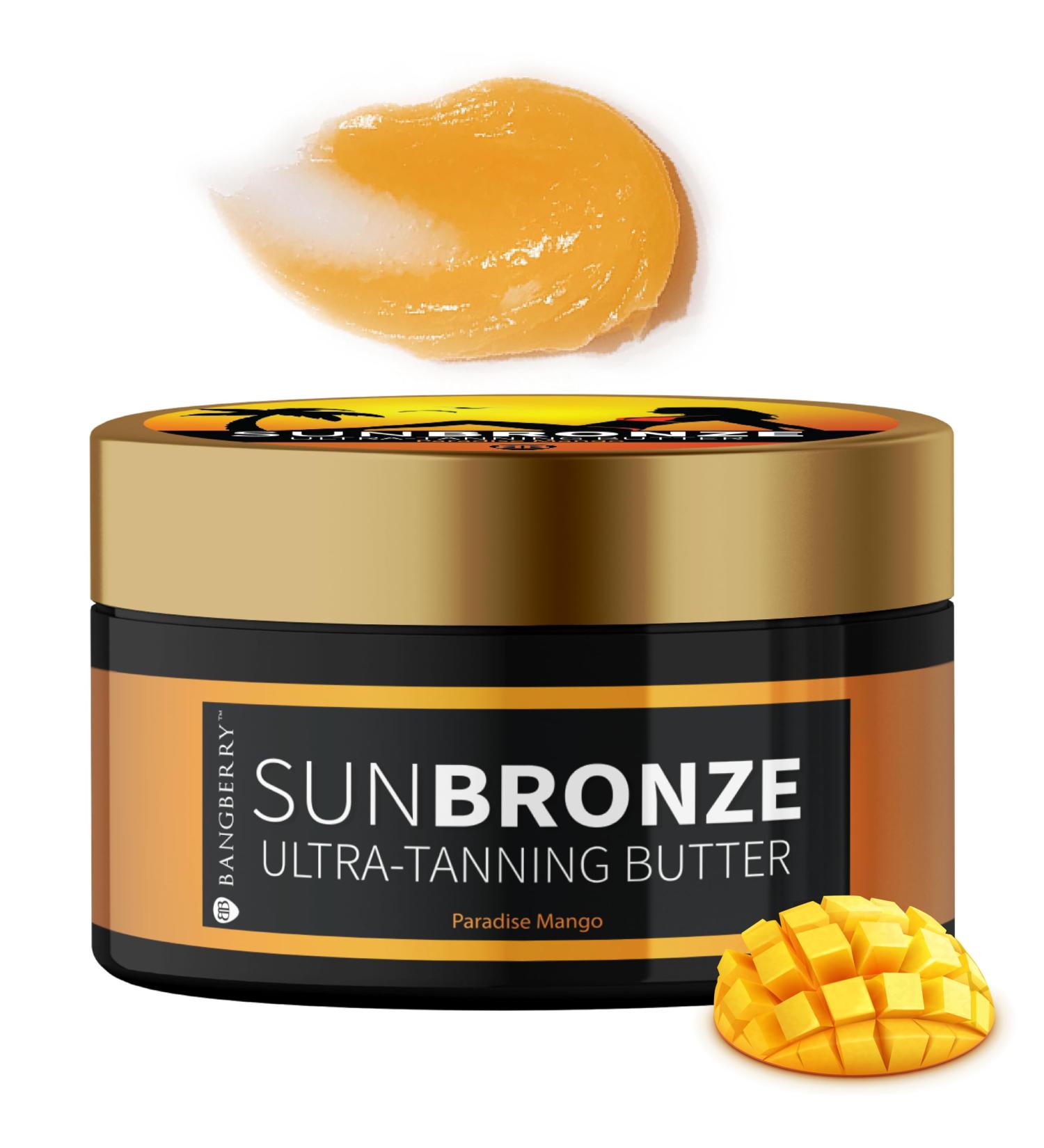 Original Sun Bronze Ultra Tanning Butter - Paradise Mango | Fast Tan & Sensitive Skin Formula | Ideal for Sun & Tanning Bed Use - Buy Online on GoSupps.com