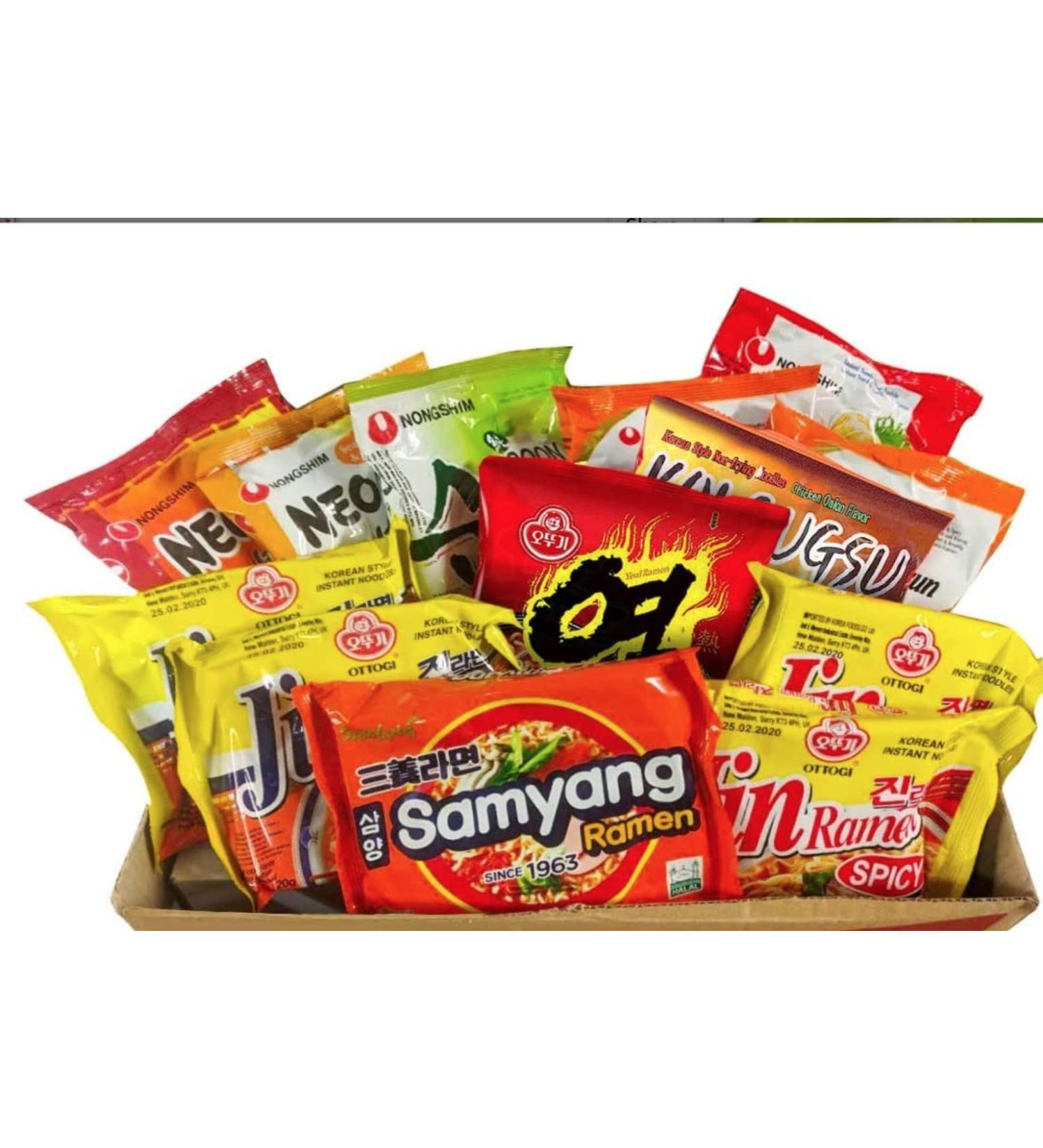 Korean Top Selling Ramen Noodle Mix Assorted Box (15 Pack) BY SPICEHUB - Buy Online on GoSupps.com