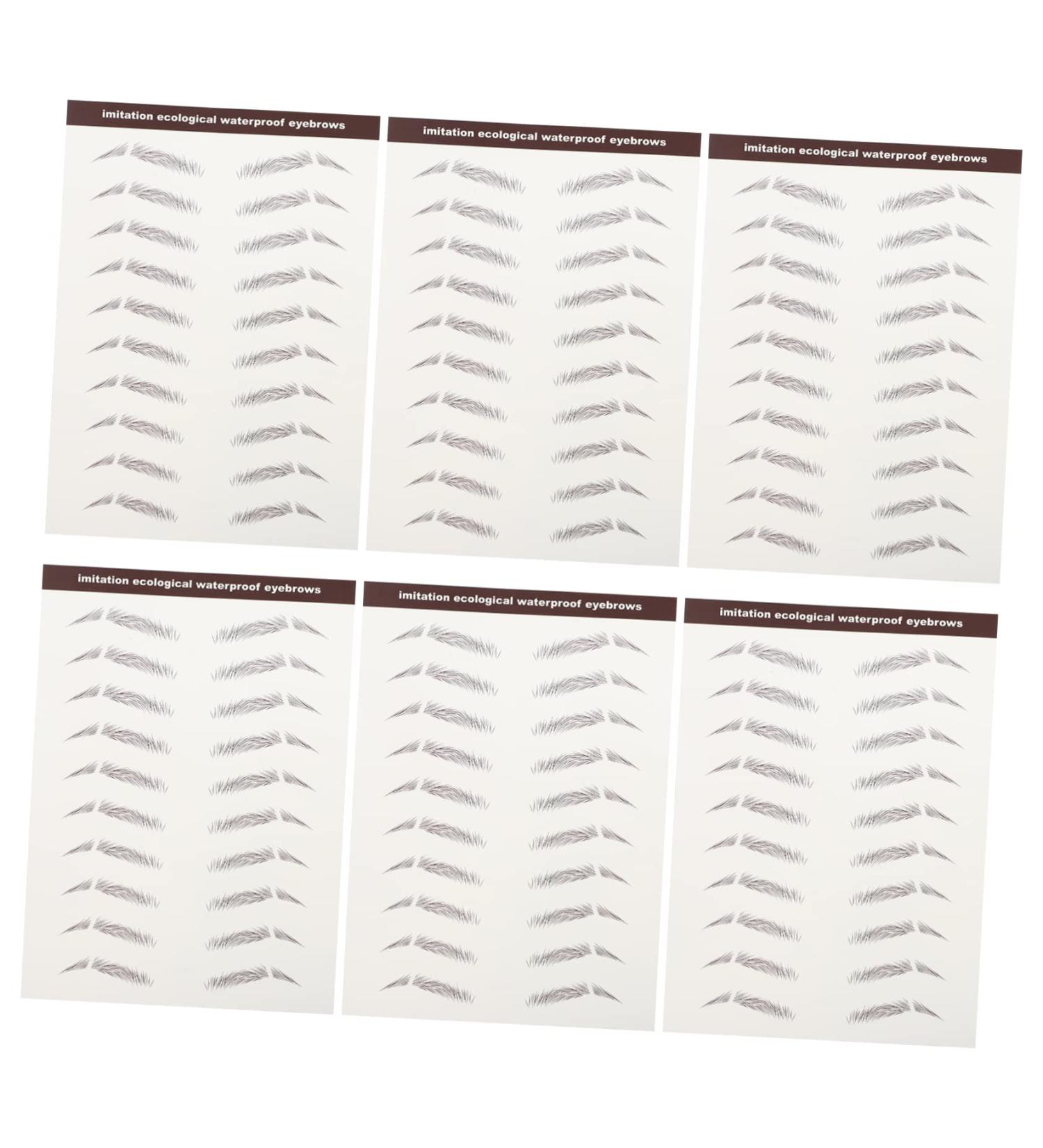 FOMIYES 12 Pcs Eyebrow Stickers Black Stickers Grooming Shaping Eyebrow Sticker Eyebrow Transfer Stickers 6d 1 count (Pack of 1) Brownx2pcs - Buy Online on GoSupps.com