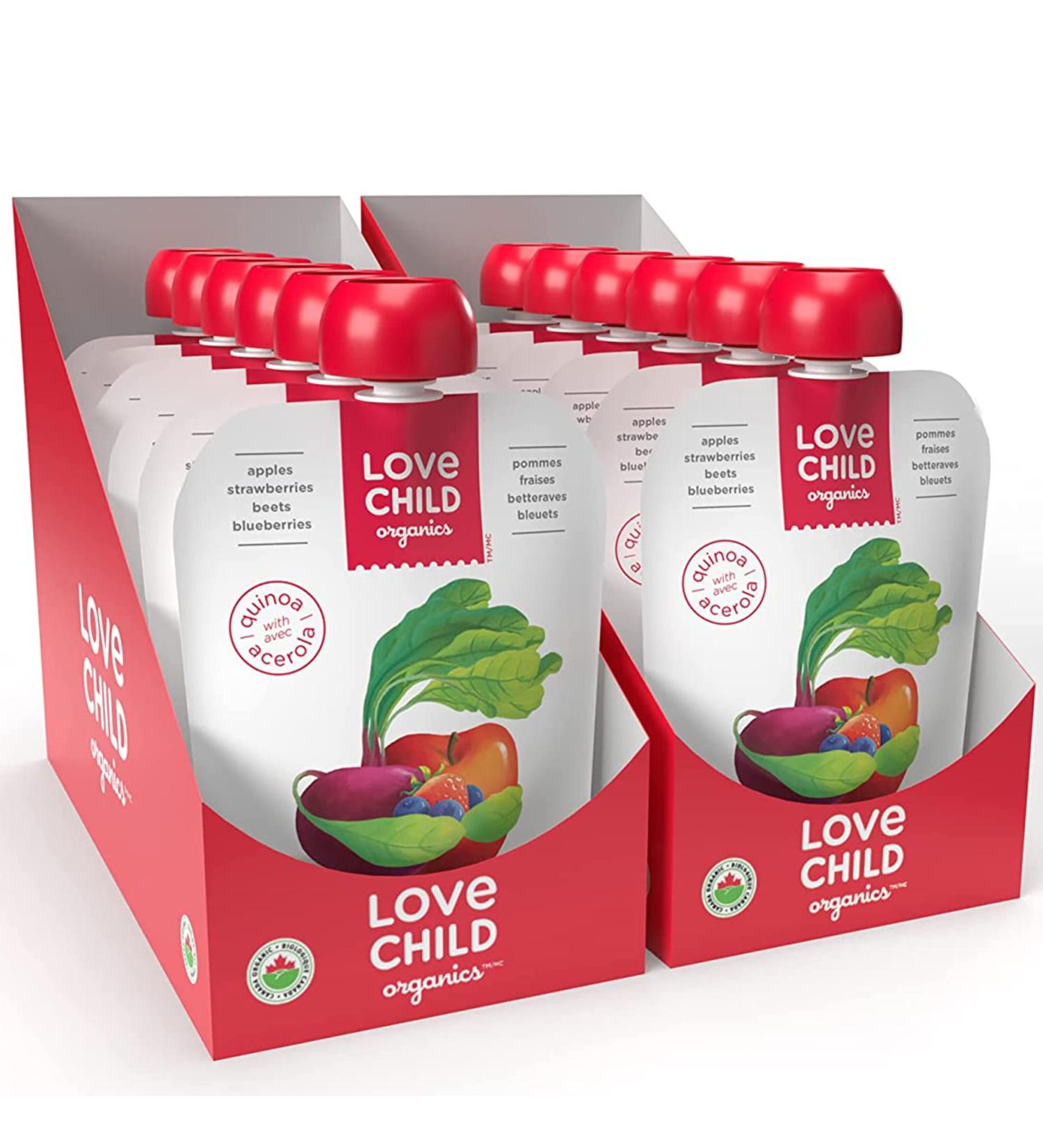 Love Child Organics Superblends Apples Strawberries Beets + Blueberries Puree 128 ml (Pack of 12) by Nature's Path - Buy Online on GoSupps.com