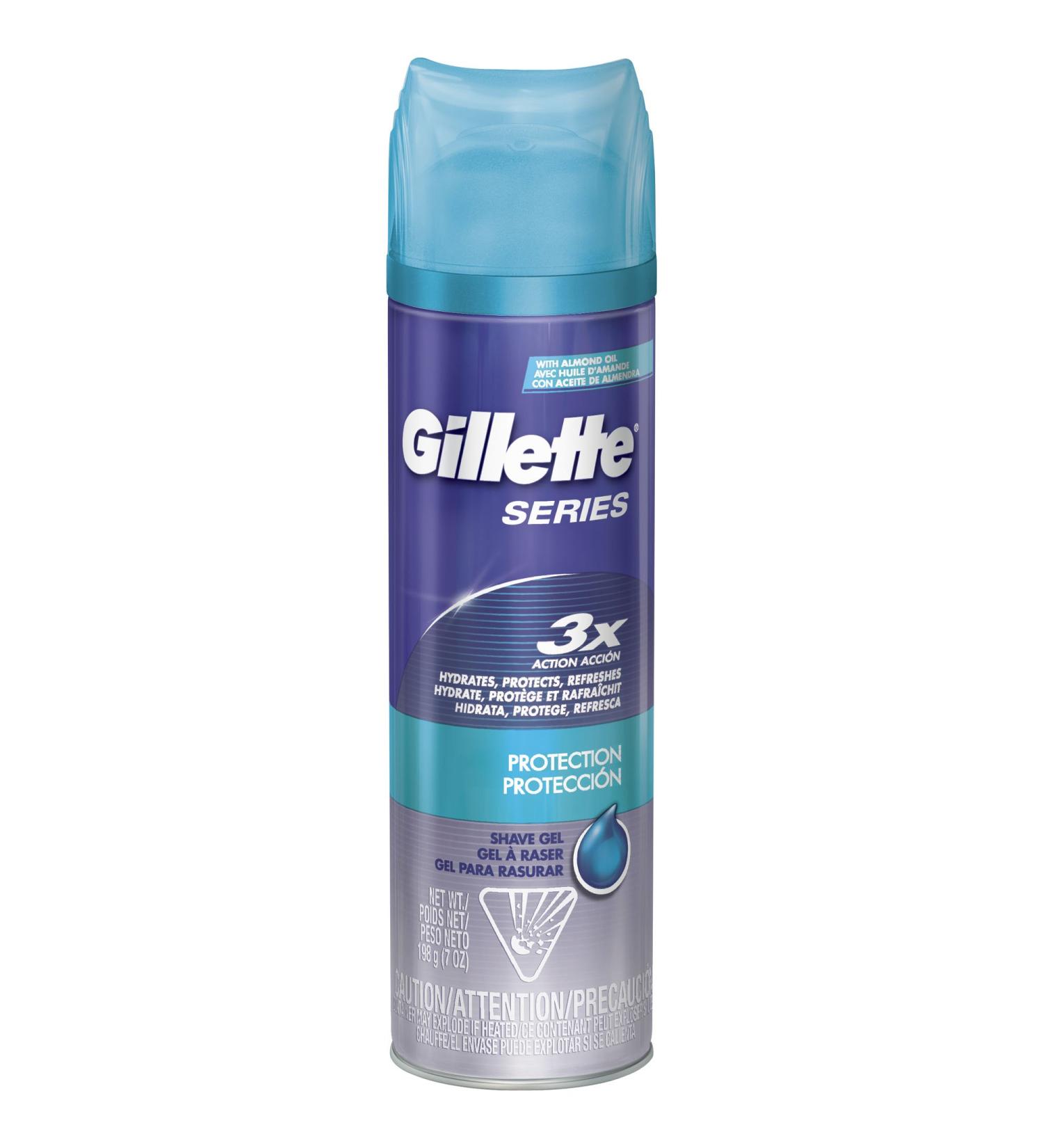 Gillette Series 3X Action Shave Gel Protection 7 Ounce