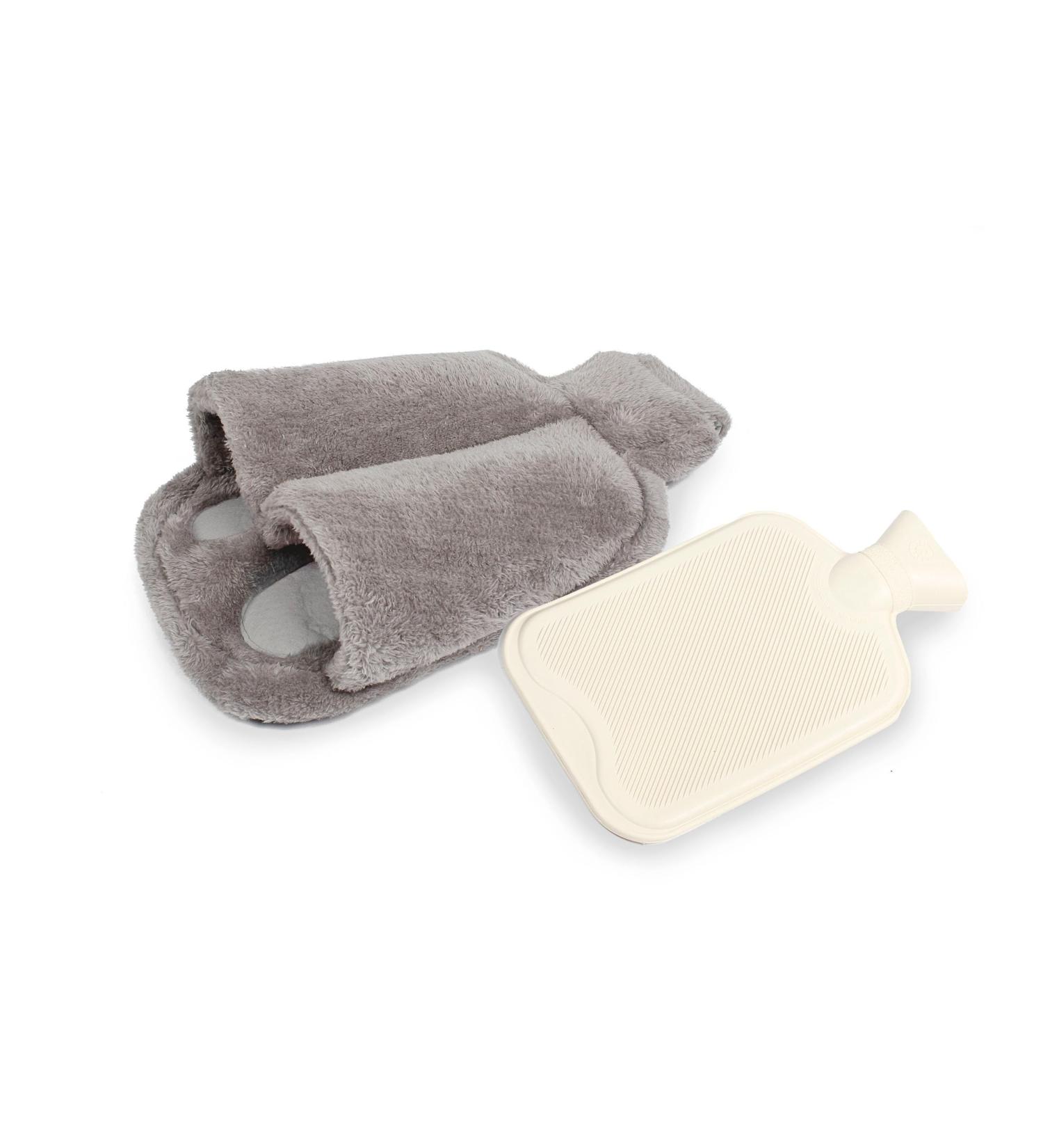 Vital Comfort Foot Warmer with Hot Water Bottle - Cozy Grey Heat Therapy for Home & Travel - Buy Online on GoSupps.com