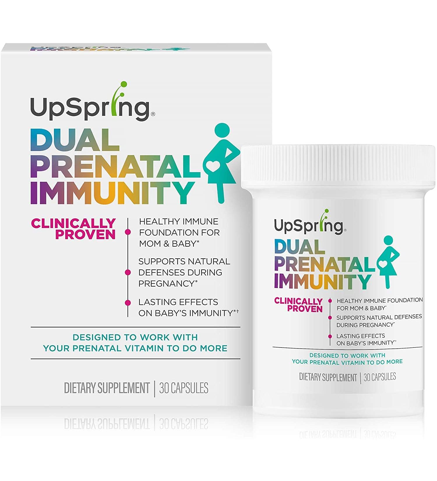 UpSpring Dual Prenatal Immunity Capsules - 30 Count for Maternal Health - Buy Online on GoSupps.com