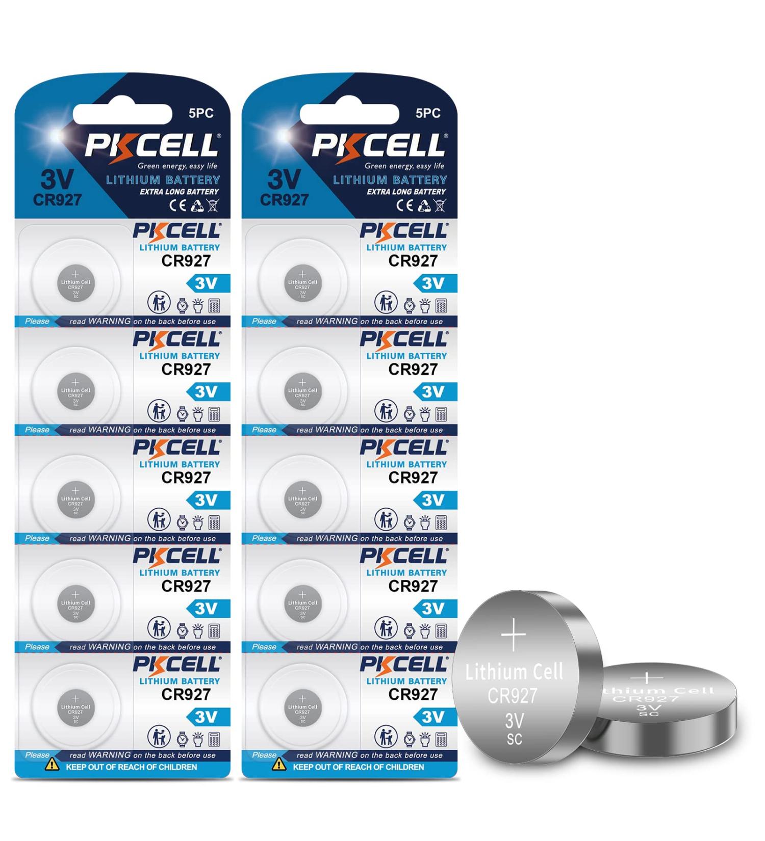 CR927 3V Lithium Battery DL927 BR927 5011LC LM927 KCR927 927 Button Coin Cell Calculators Watch Collar Light Batteries 10pcs - Buy Online on GoSupps.com