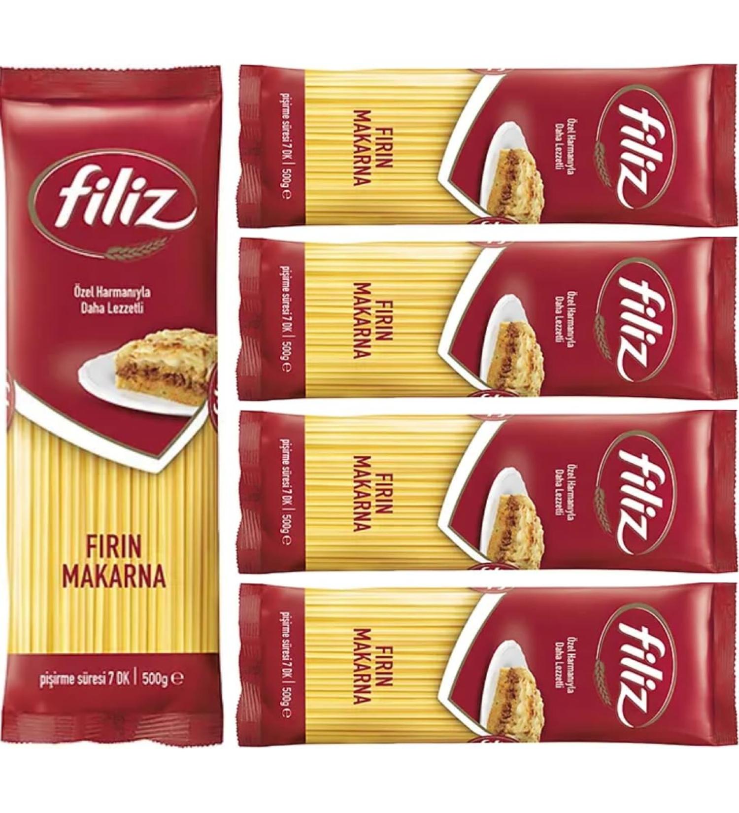 Filiz Pasta Bucatini Macaroni Pasta 500 Gram x 5 Packs - Buy Online on GoSupps.com