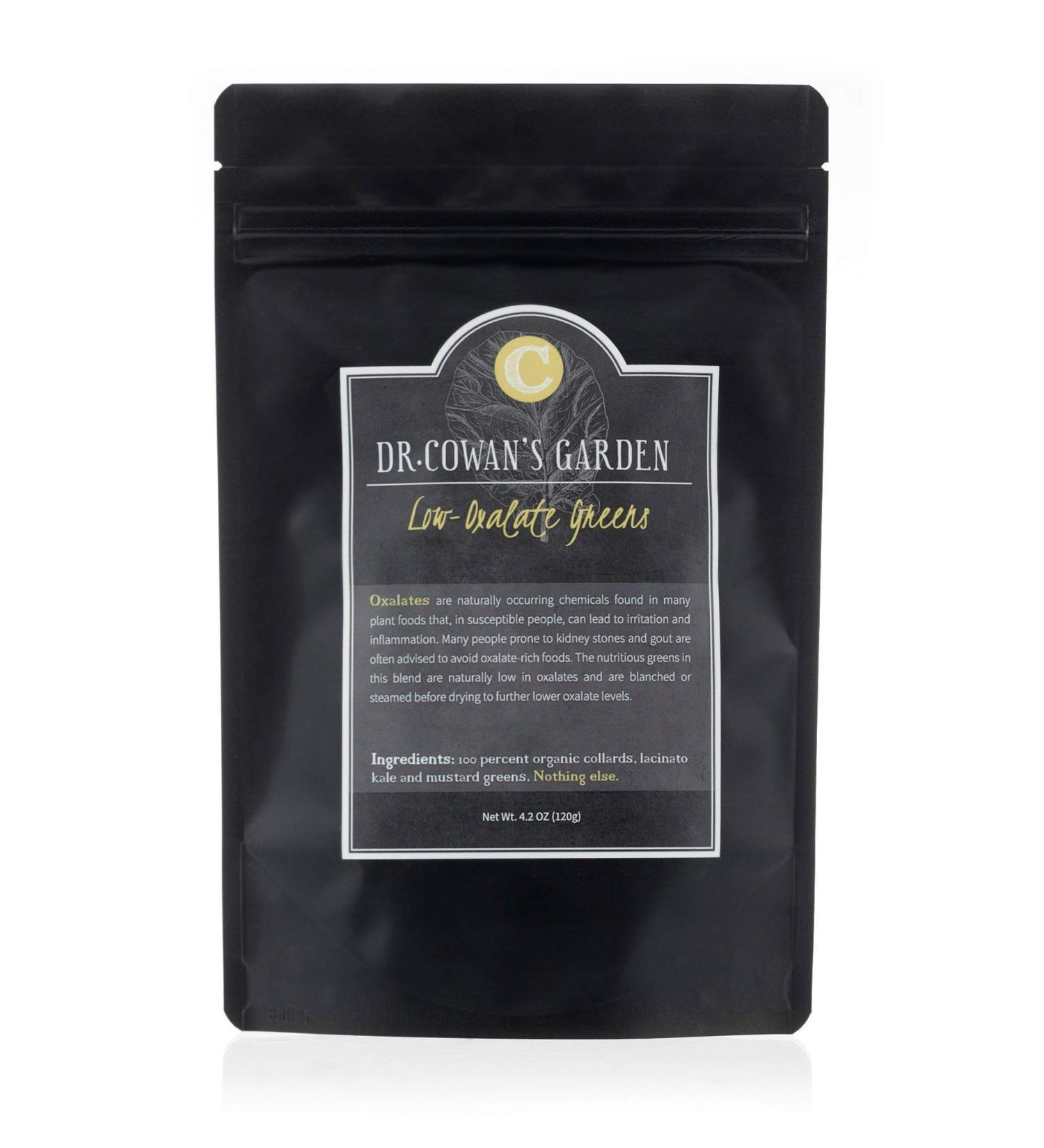 Dr. Cowan's Low-Oxalate Organic Greens Refill Pouch - Kale, Mustard, Collard Greens | USA Grown - Buy Online on GoSupps.com