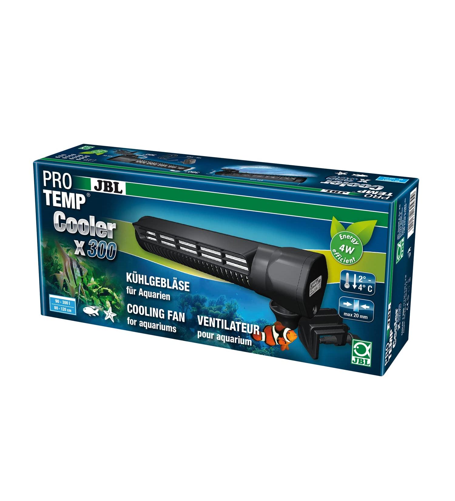 JBL PROTEMP Cooler x300 - Efficient Cooling Fan for Aquariums (90-300L) | Fresh & Saltwater | Grey/Black - Buy Online on GoSupps.com