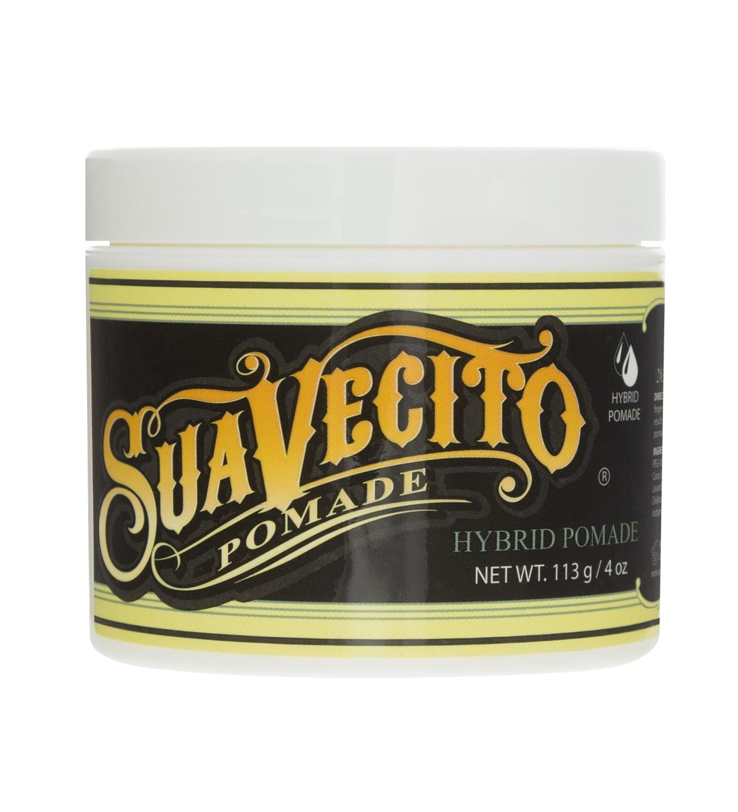 Suavecito Hybrid Hair Pomade For Men Medium Hold High Shine Hybrid Oil and Water Based Pomade Reworkable 4oz/113g - Buy Online on GoSupps.com