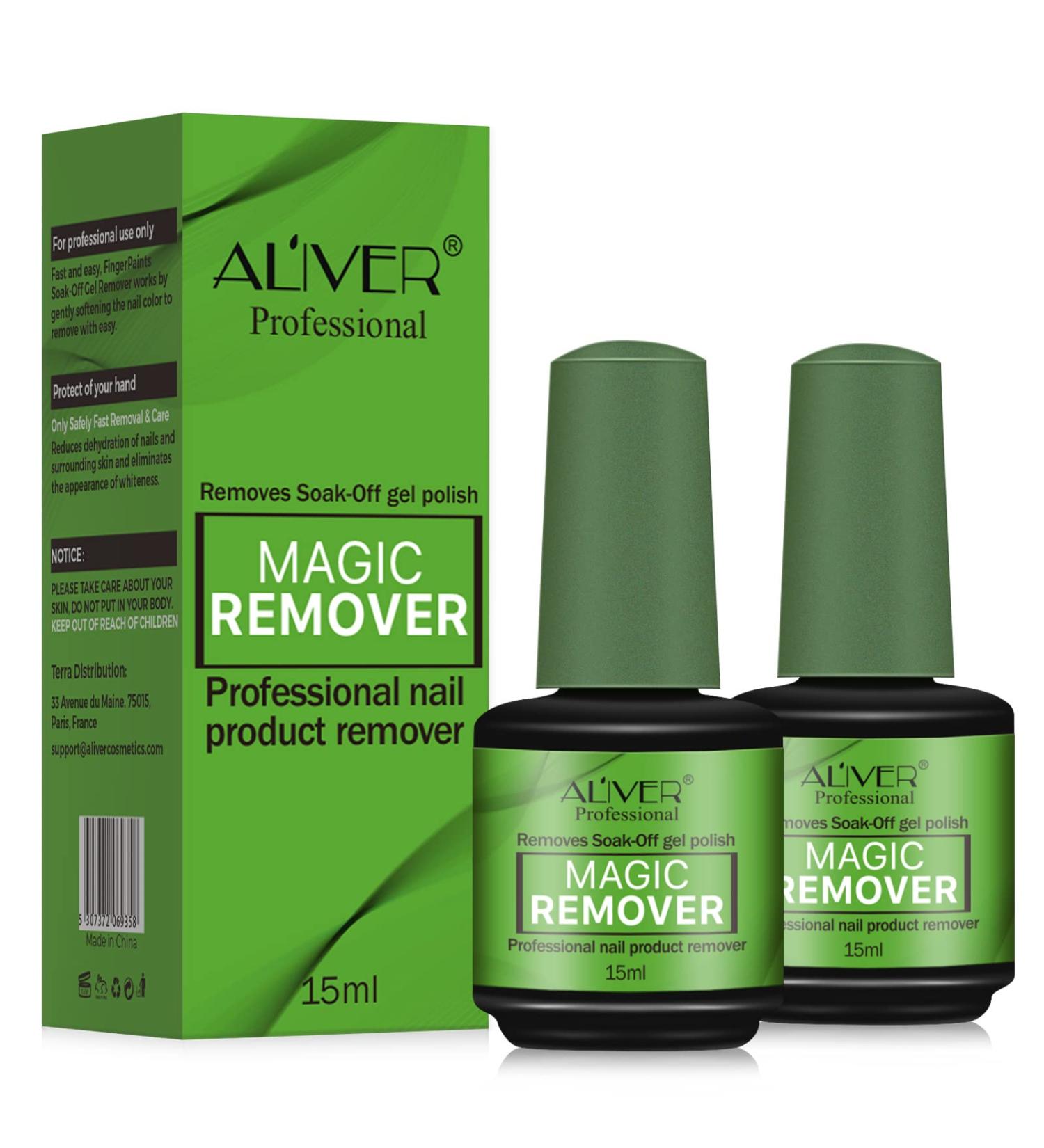 Gentle Gel Nail Polish Remover (2Pcs) - Quick & Easy Gel Nail Removal - Professional Non-Irritating Formula - 15ml (0.5 Fl Oz) Pack of 2 - Buy Online on GoSupps.com