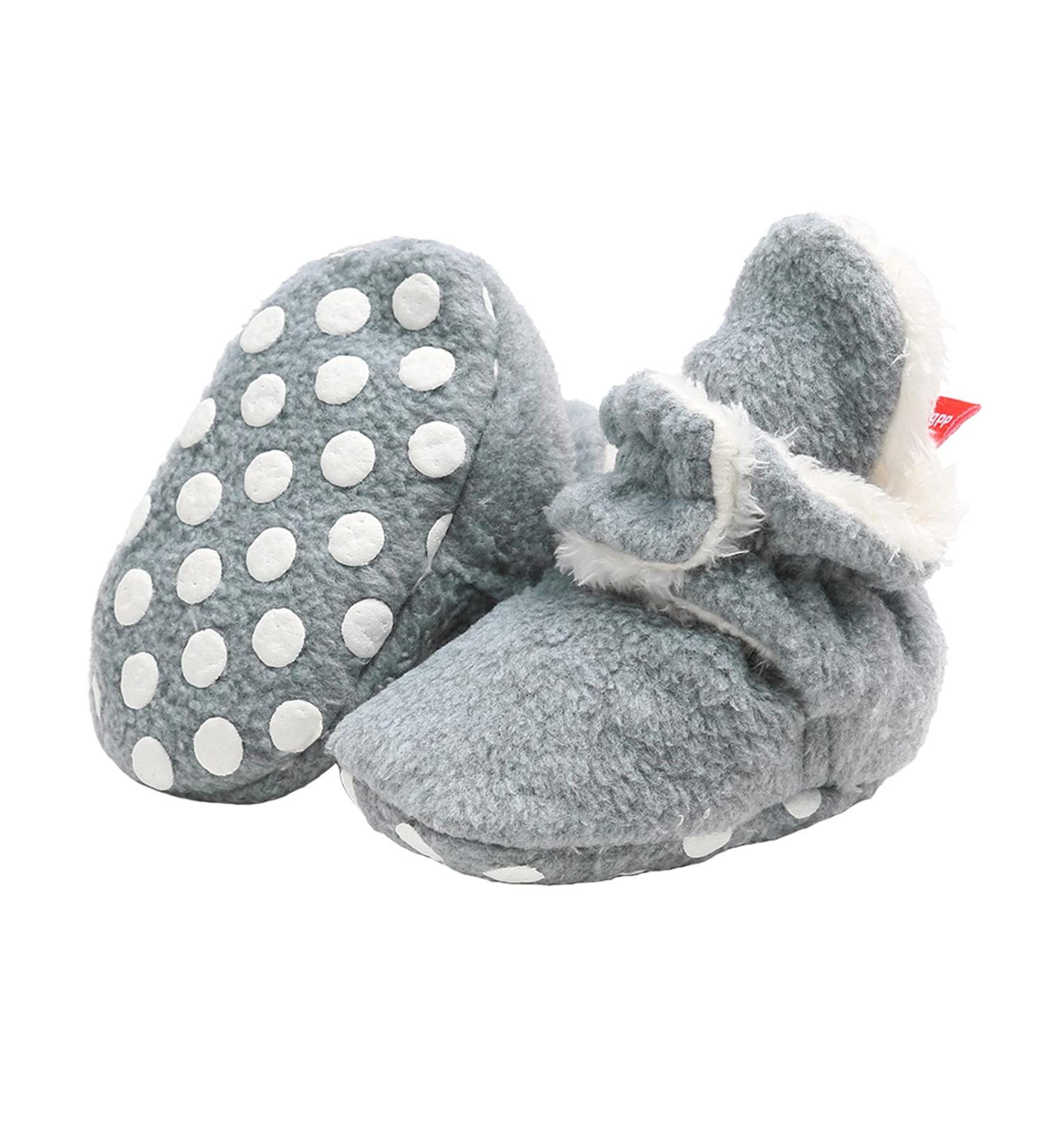 EDOTON Unisex Newborn Winter Boots | Warm Non-Slip Sole Bootie Socks 0-6 Months Gray - Buy Online on GoSupps.com