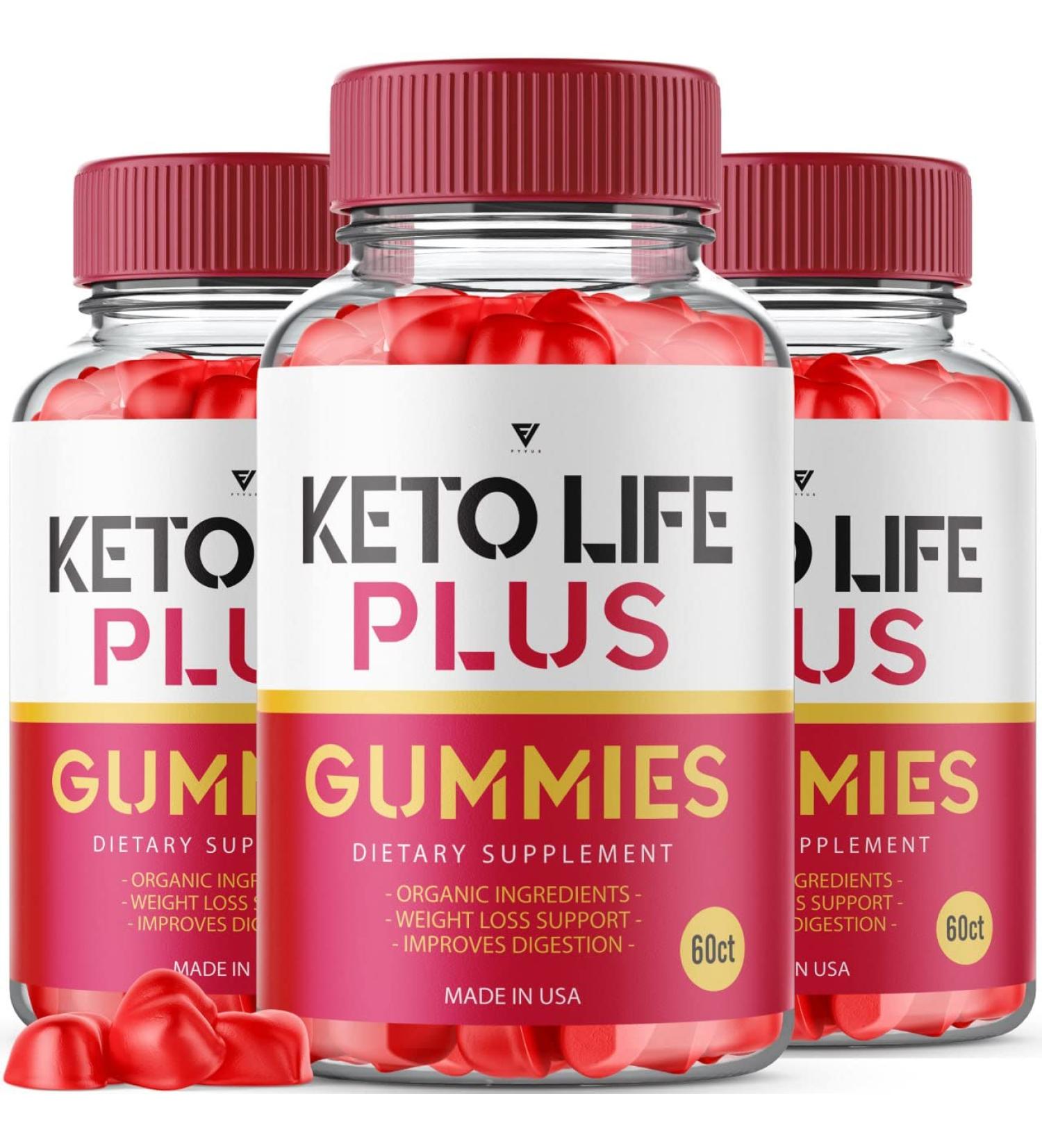 Keto Life Plus Gummies: 3 Pack Apple Cider Vinegar Supplement for Weight Loss - 180 Gummies - Buy Online on GoSupps.com