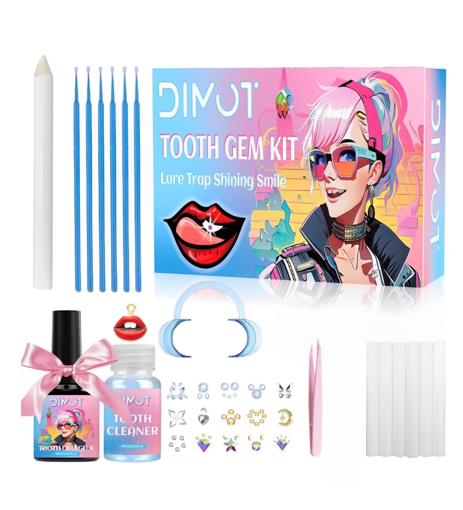 DIY Tooth Gem Kit Sparkling Crystals Tooth Gem Kit DIY Crystals Jewelry Kit Teeth Gems Kit Professional Fashionable Tooth Gems Kit for Teeth Teeth Jewelry Starter Kit (C) - Buy Online on GoSupps.com