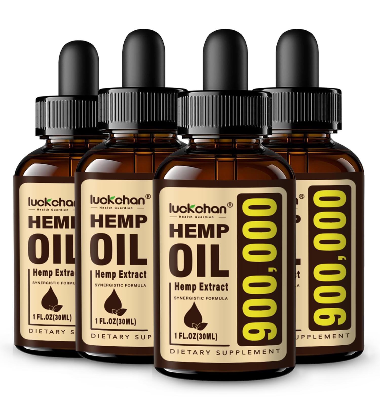 LUCKCHAN Organic Oil Drop C02 Extraction Vegan Non-GMO - Natural Tincture Drops 4-Pack - Buy Online on GoSupps.com