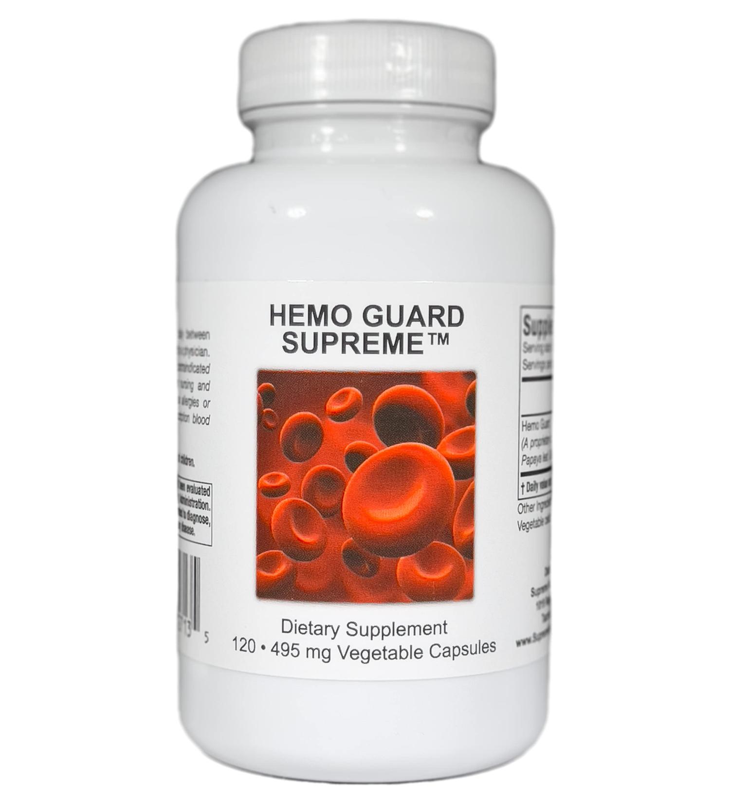 Supreme Nutrition Hemo Guard Supreme 120 Herbal Vegetarian Capsules - Buy Online on GoSupps.com