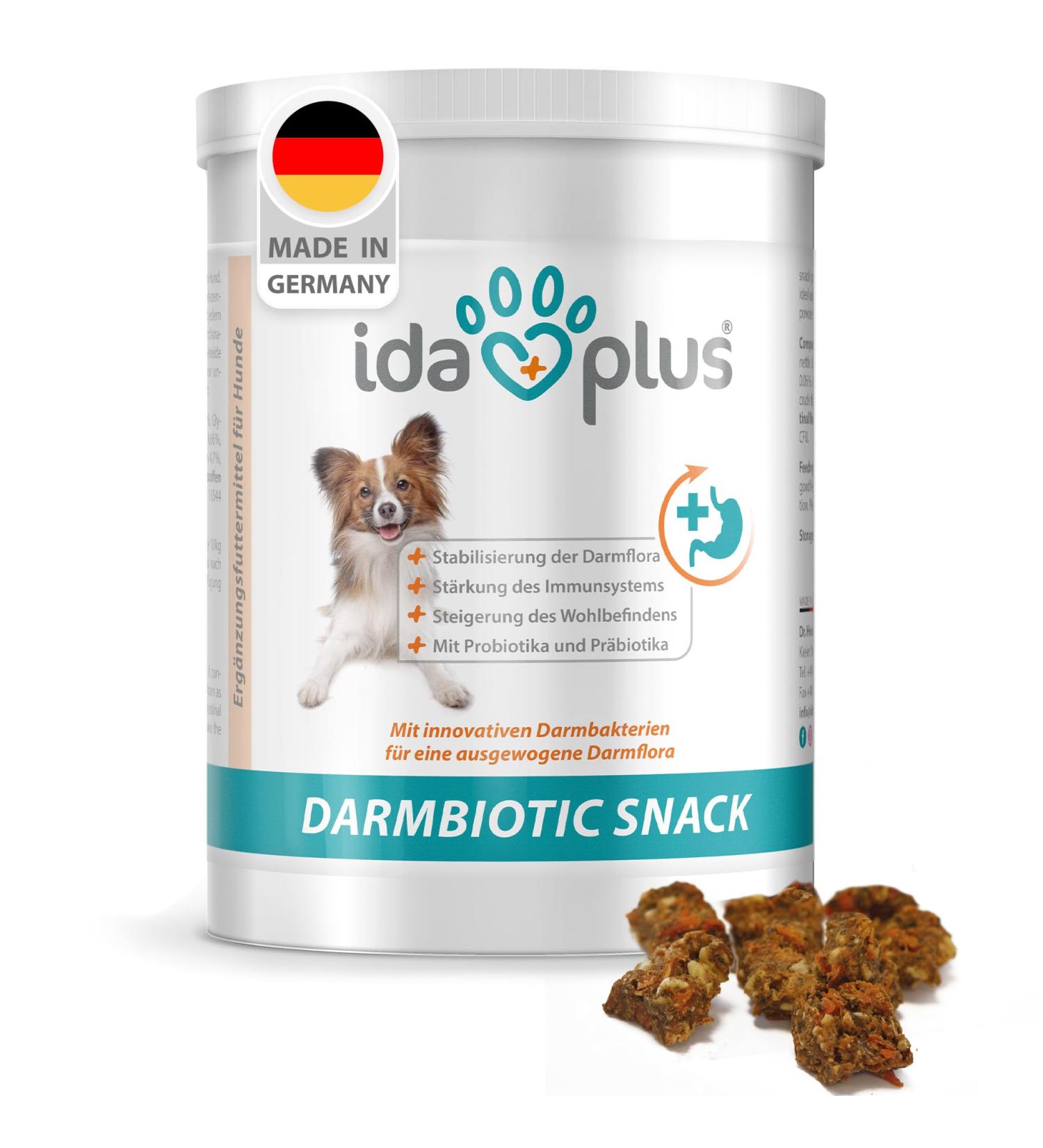 Ida Plus Probiotic Snack for Dogs - Intestinal Renovation & Digestive Support - 440g Prebiotic Formula for Healthy Gut Flora - Buy Online on GoSupps.com