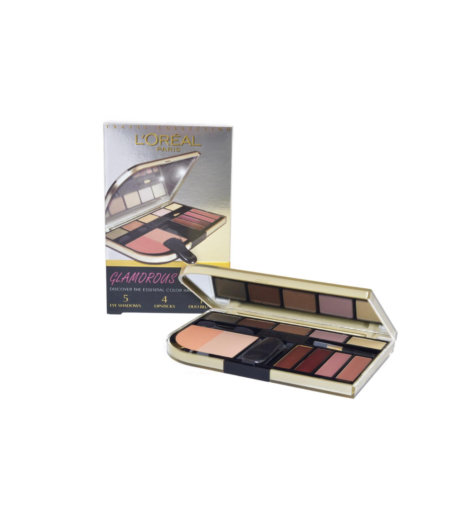 L'Oreal Glamorous Palette Eyeshadows x 5/ Lipsticks x 4 and Blush x 1