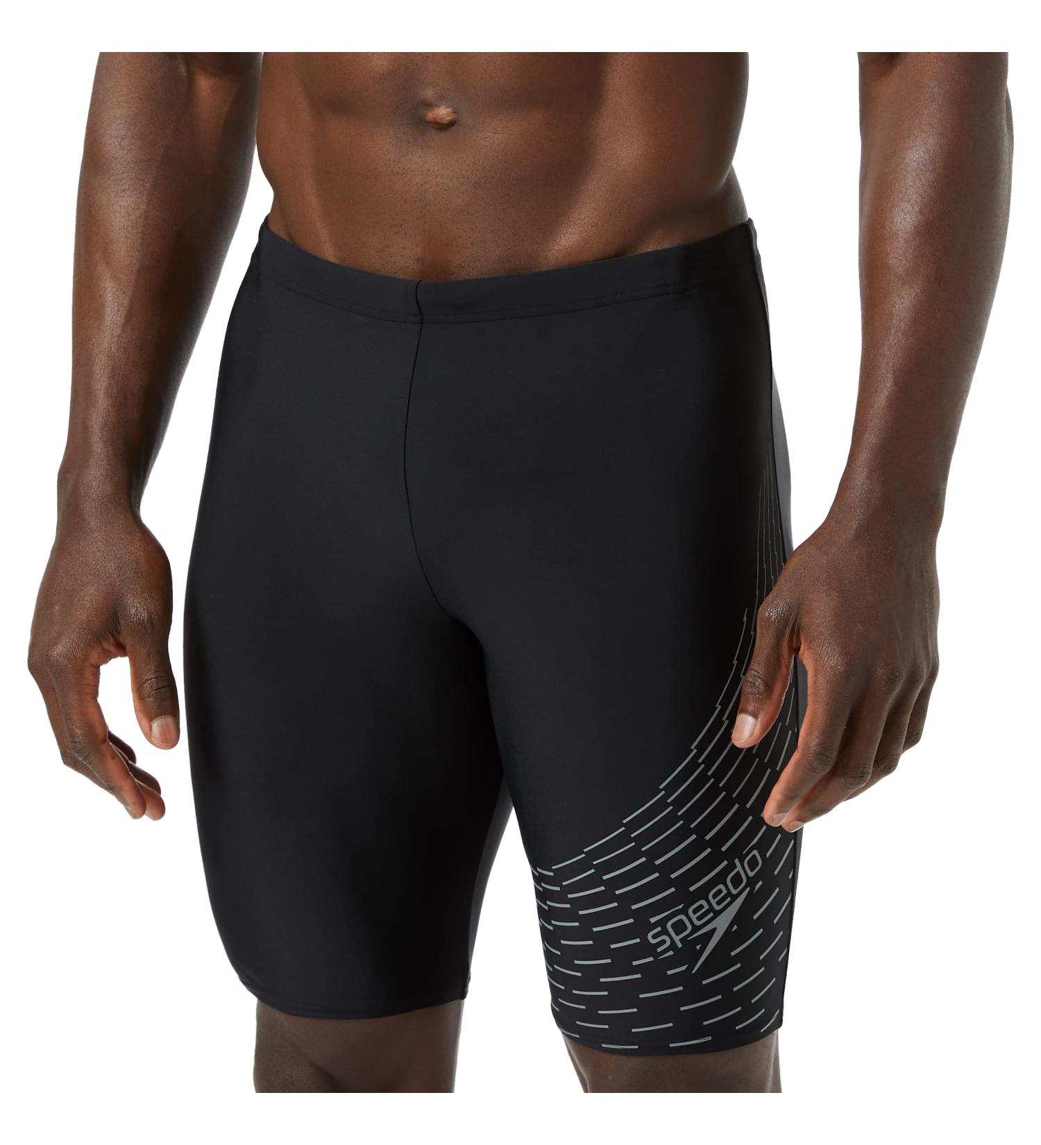 Speedo Men's Medley Logo II Swim Shorts - Black/Grey 8 | Fast International Shipping - Buy Online on GoSupps.com