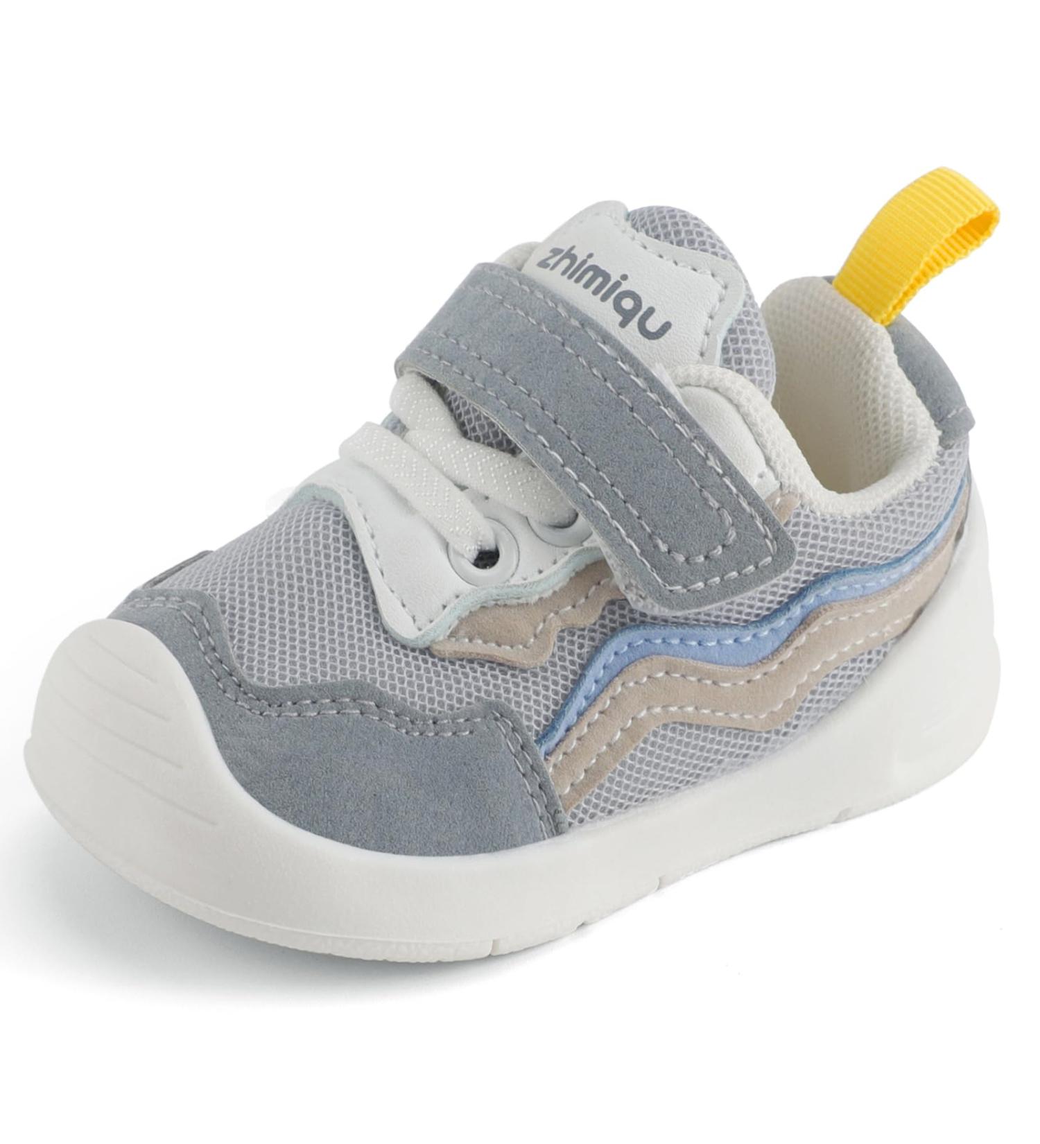 LACOFIA Baby Girls Toddler Sneaker | Anti-Slip Rubber Sole | Size 4.5 UK | Gray - Buy Online on GoSupps.com