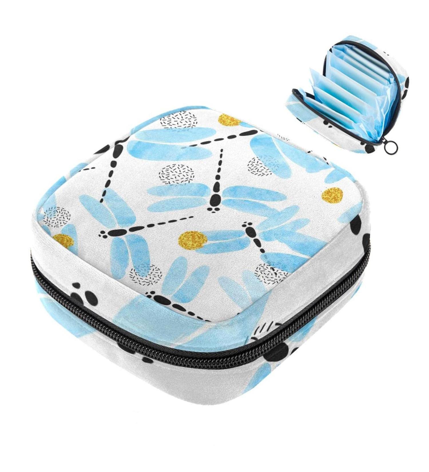 Women s Dragonfly Pattern Binding-Up Bags | Stylish Tampon Storage with Zip Pockets | Multi-Functional Menstrual Bags - Buy Online on GoSupps.com
