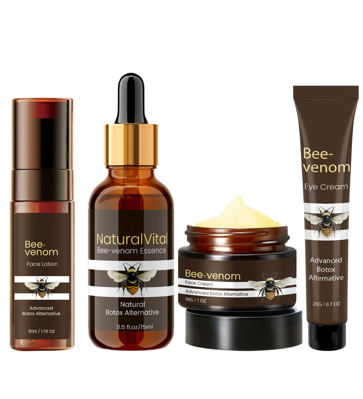 Buy Bee Venom SkinCare Set - Anti-Wrinkle & Hydrating Face Lotion Essence Cream & Eye Cream | International Shipping Available - Buy Online on GoSupps.com