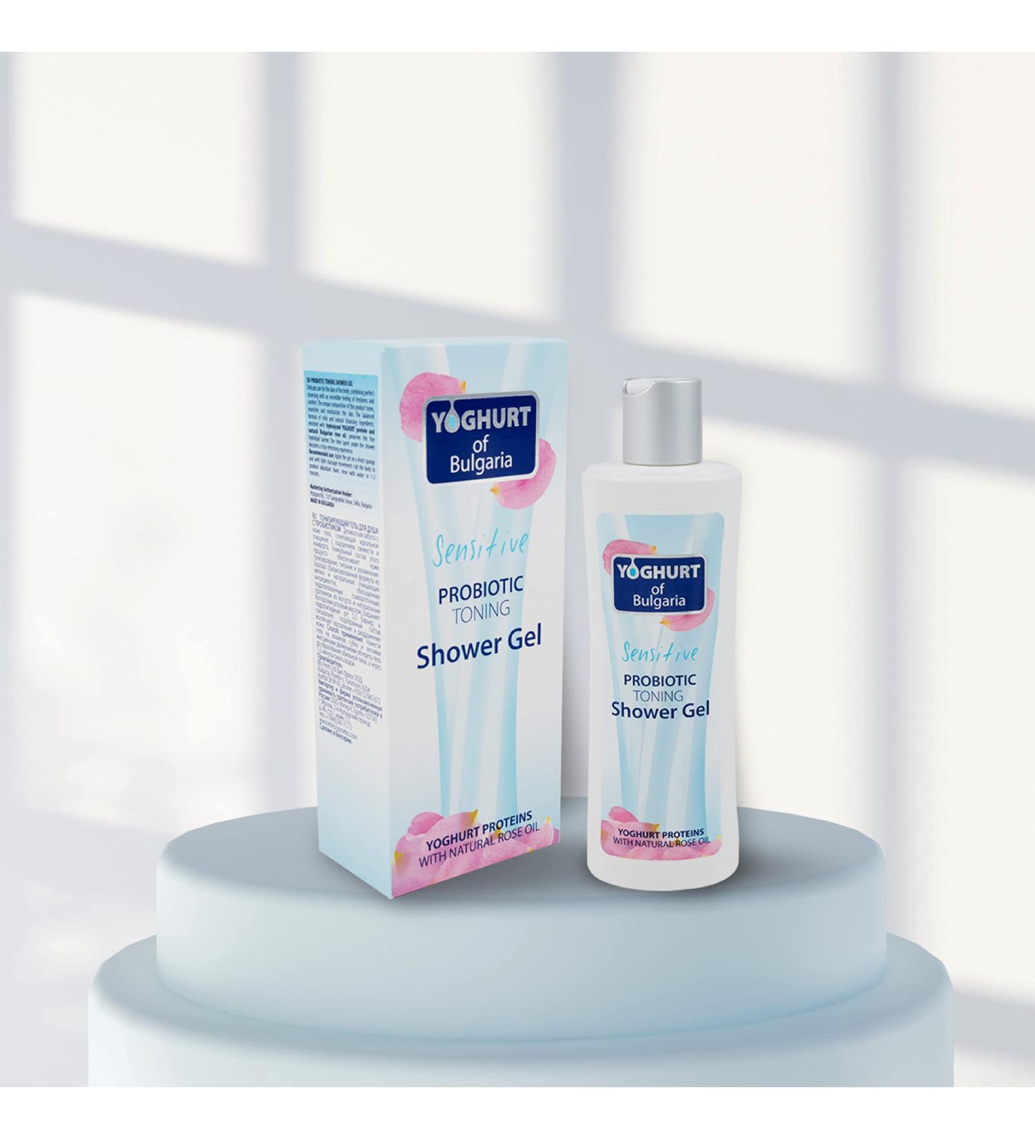 Biofresh Yoghurt of Bulgaria Probiotic Toning Shower Gel with Natural Rose Oil - 7.8 fl oz | Nourishing Hydrating International Shipping - Buy Online on GoSupps.com