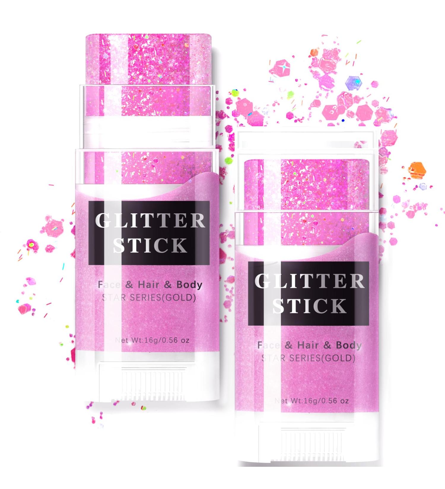 NewBang Pink Body Glitter Stick - Holographic Chunky Face Glitter Gel for Music Festivals and Raves - Sparkling Makeup for Women - Buy Online on GoSupps.com