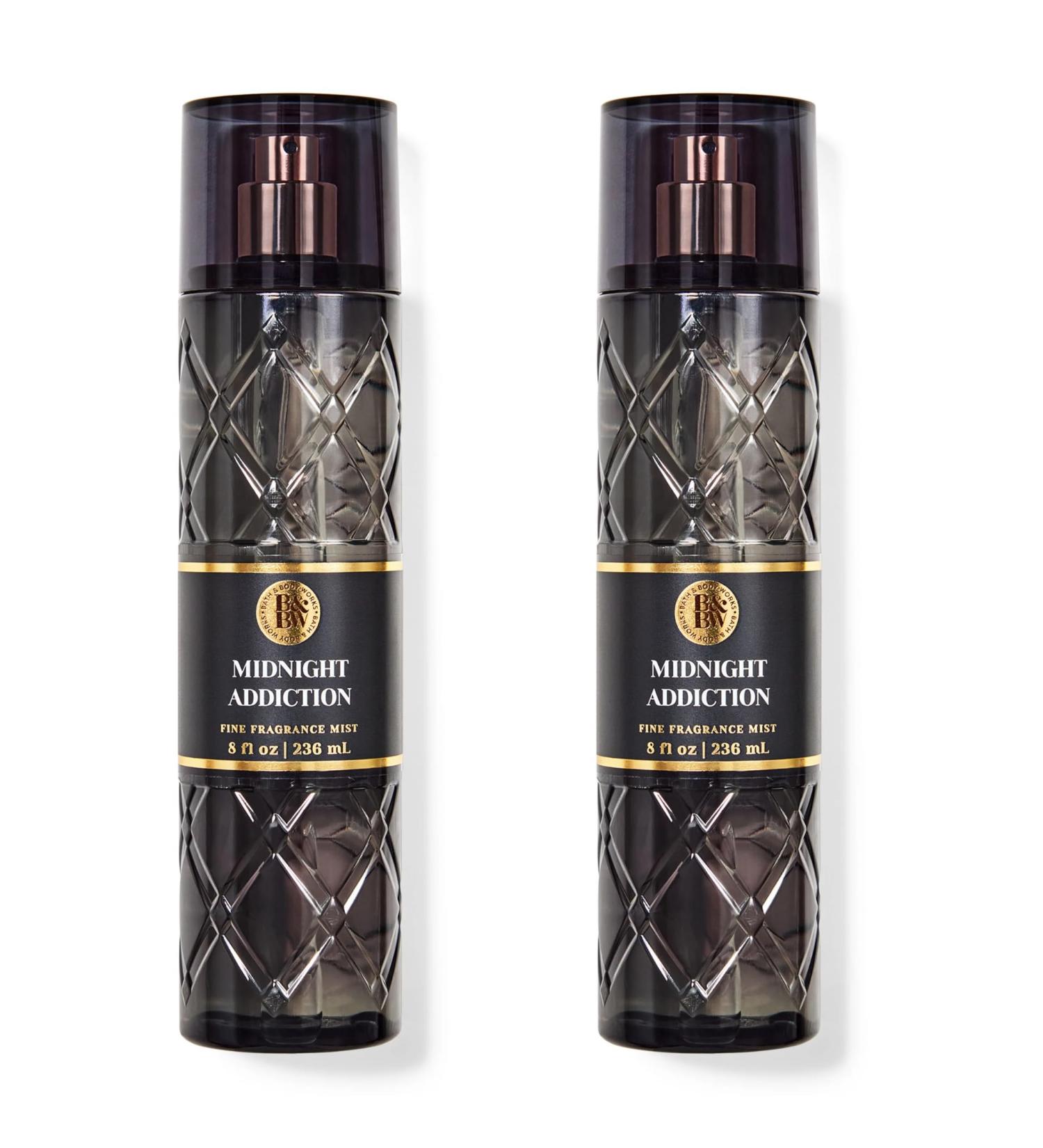 Midnight Addiction By Bath + Body Works - Full Size Fragrance Mist 2 pack - 8 FL OZ Each