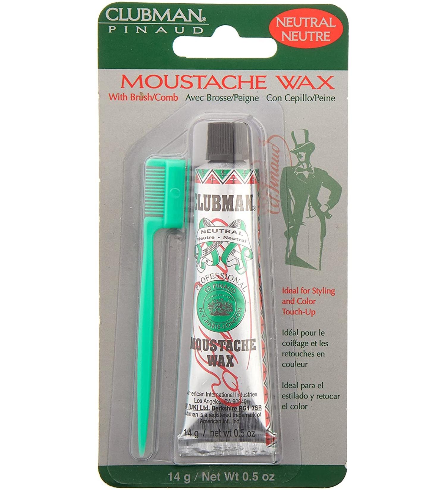 Pinaud Clubman Moustache Wax Neutral .5 oz. by Pinaud Clubman