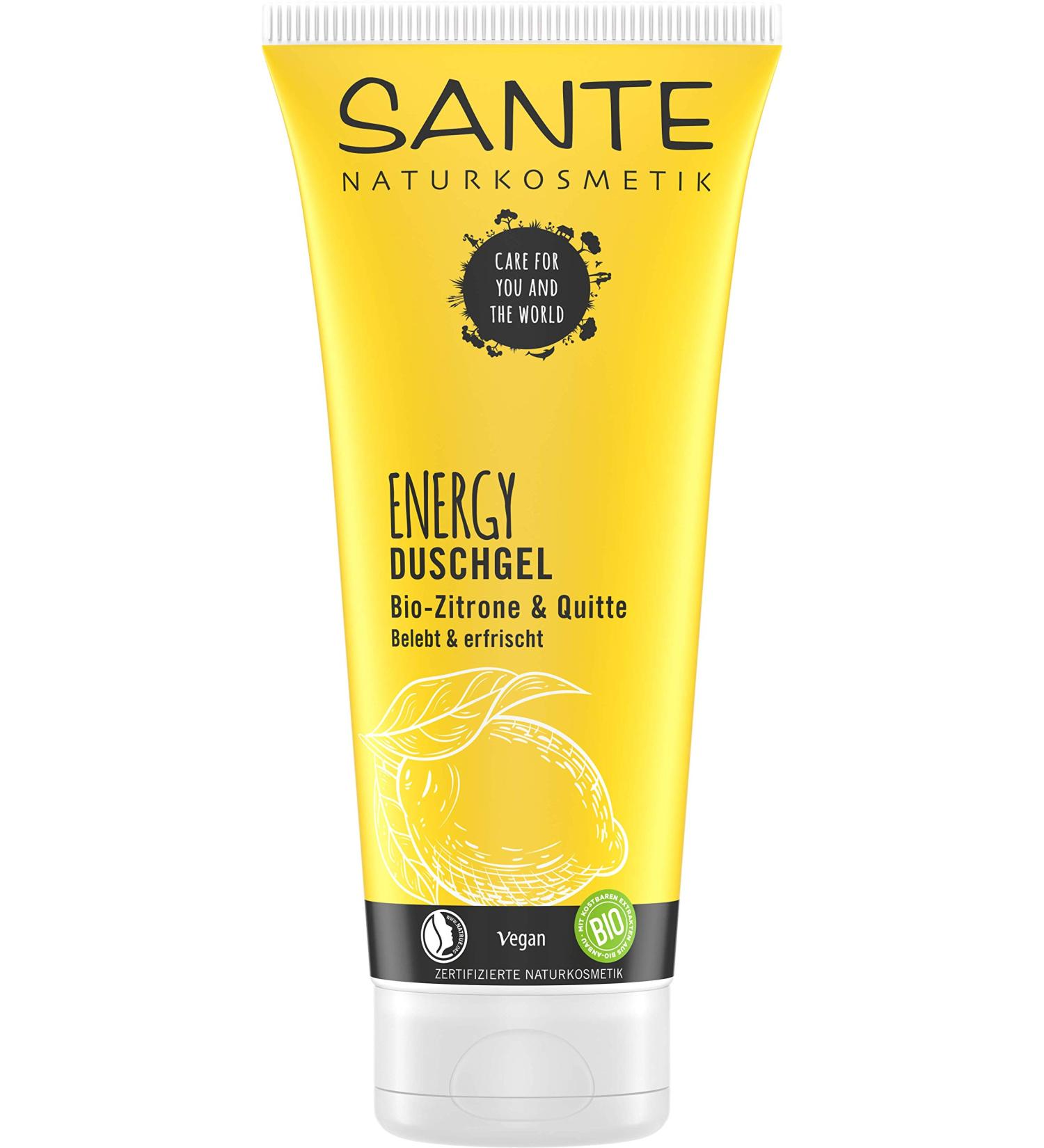 SAINTS SANTE Naturkosmetik Energy Shower Gel fresh citrus stimulates body and senses protects against dehydration vegan 1 x 200 ml - Buy Online on GoSupps.com
