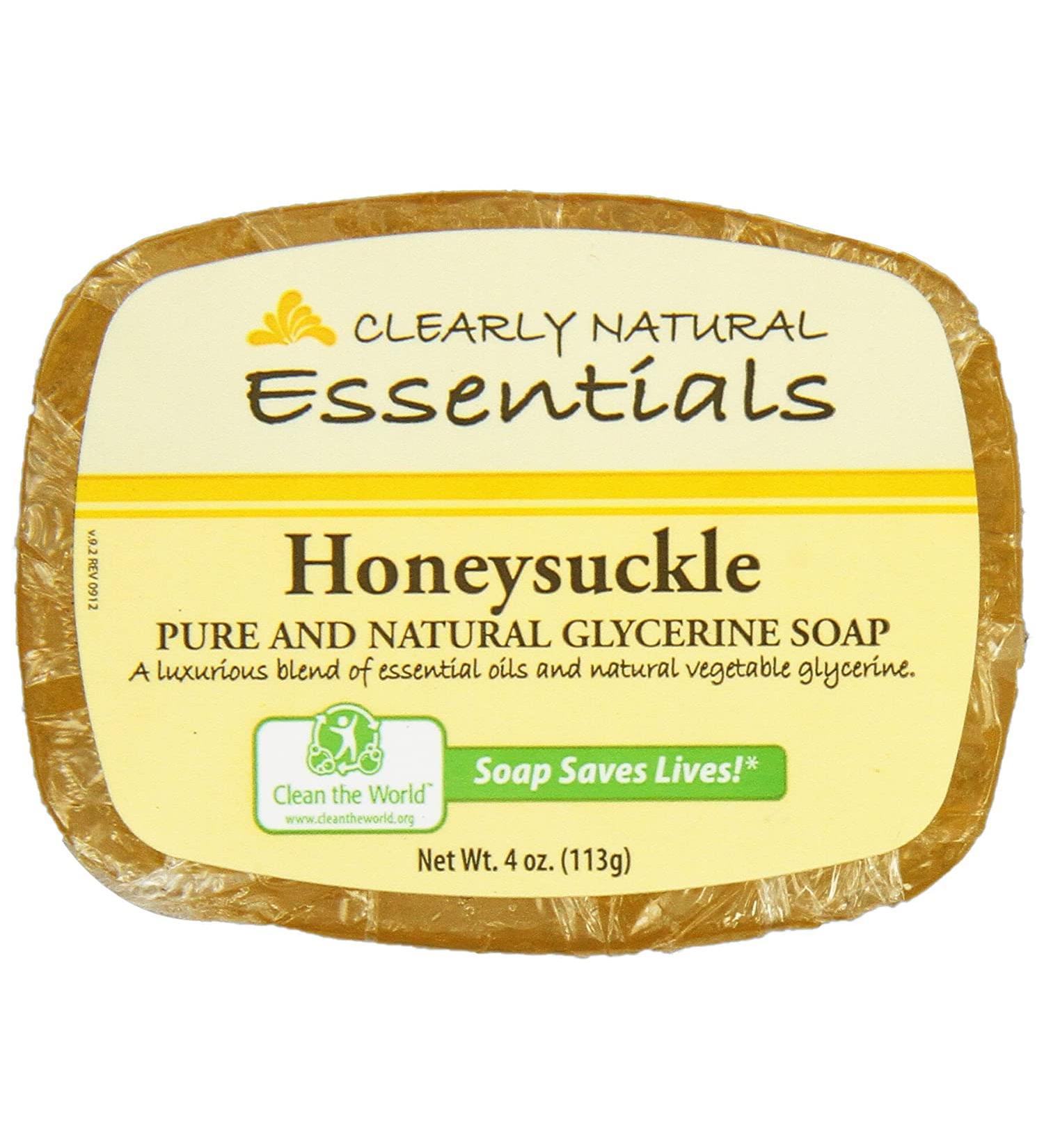 Clearly Natural Honeysuckle Bar Soap - 4 oz 3 Pack | Buy Internationally - Buy Online on GoSupps.com